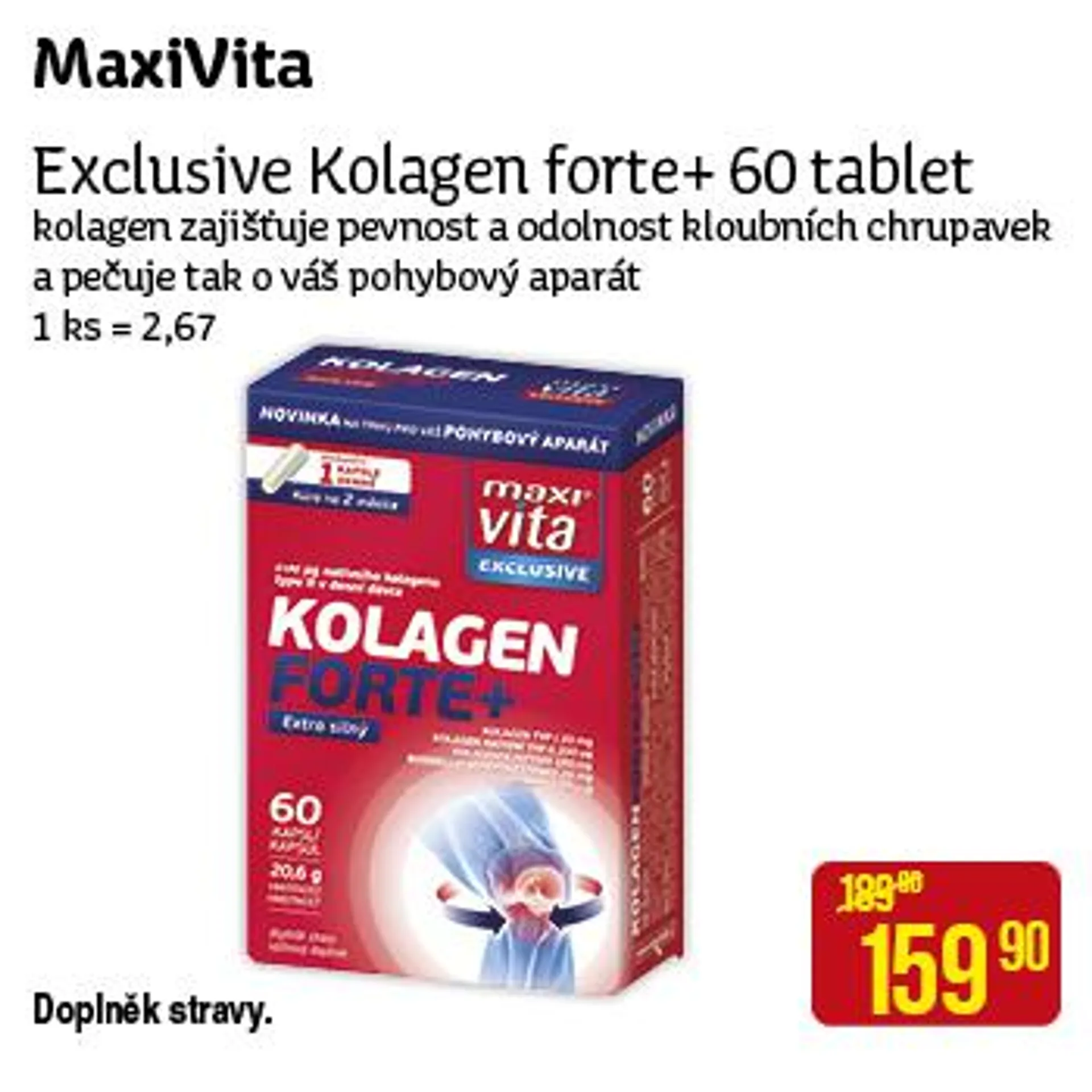 Maxi Vita Exclusive Kolagen forte+ extra silný 60 kapslí 20,6g