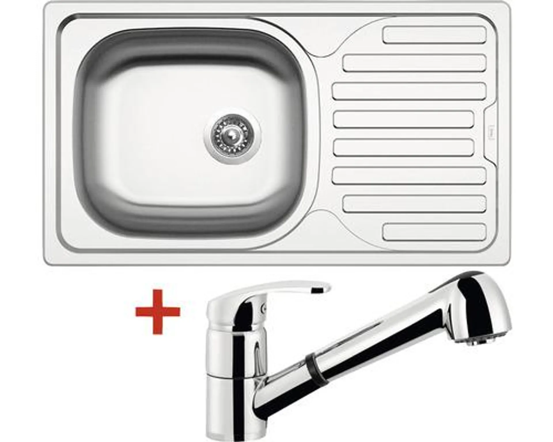 Nerezový dřez s baterií Sinks CLASSIC 760 +LEGENDA S 435 x 760 mm CL7605VLESCL