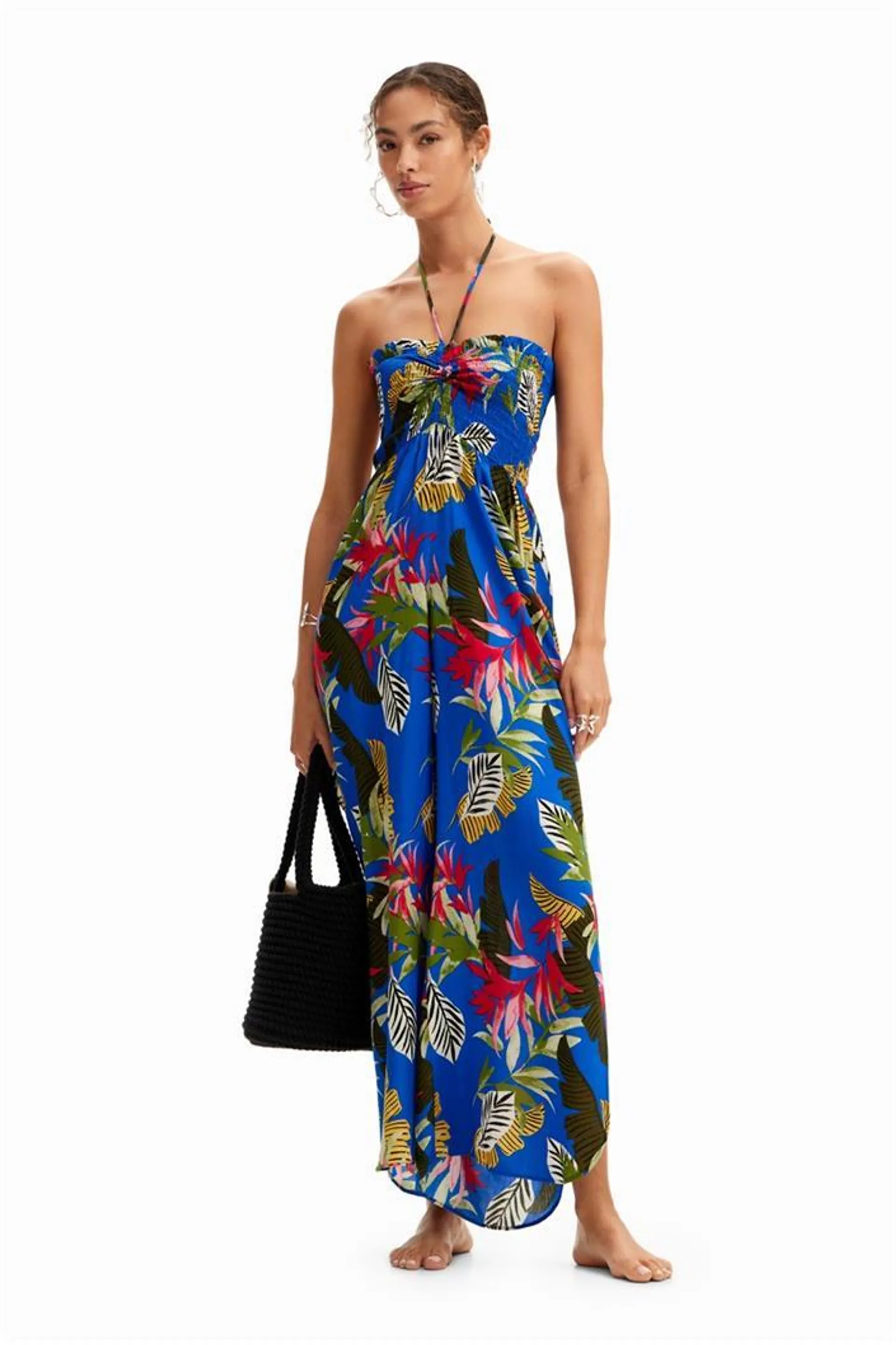 overal Desigual Jumpsuit Tropical royal