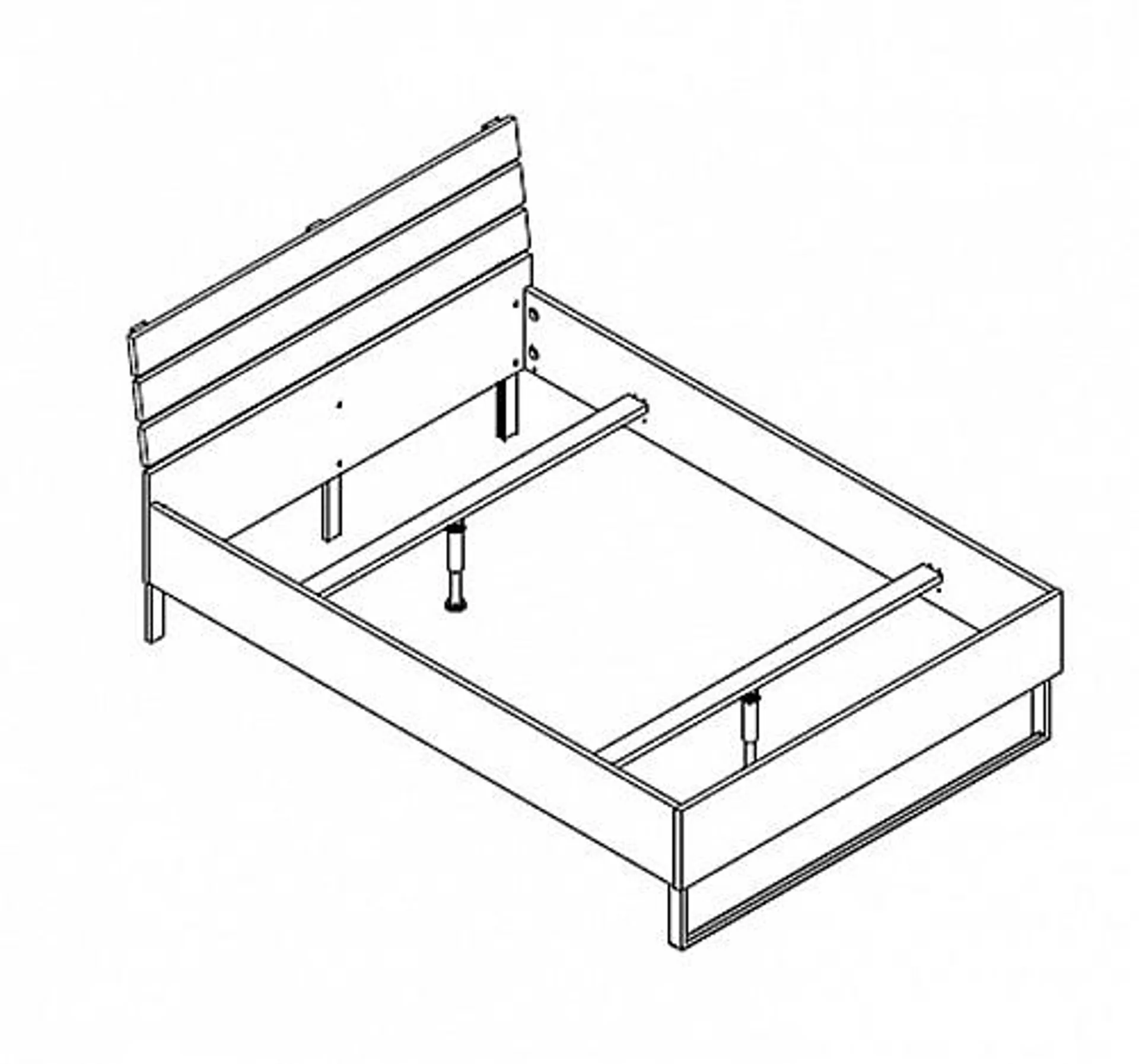 Postel ROOF 140cm starý styl - opálený