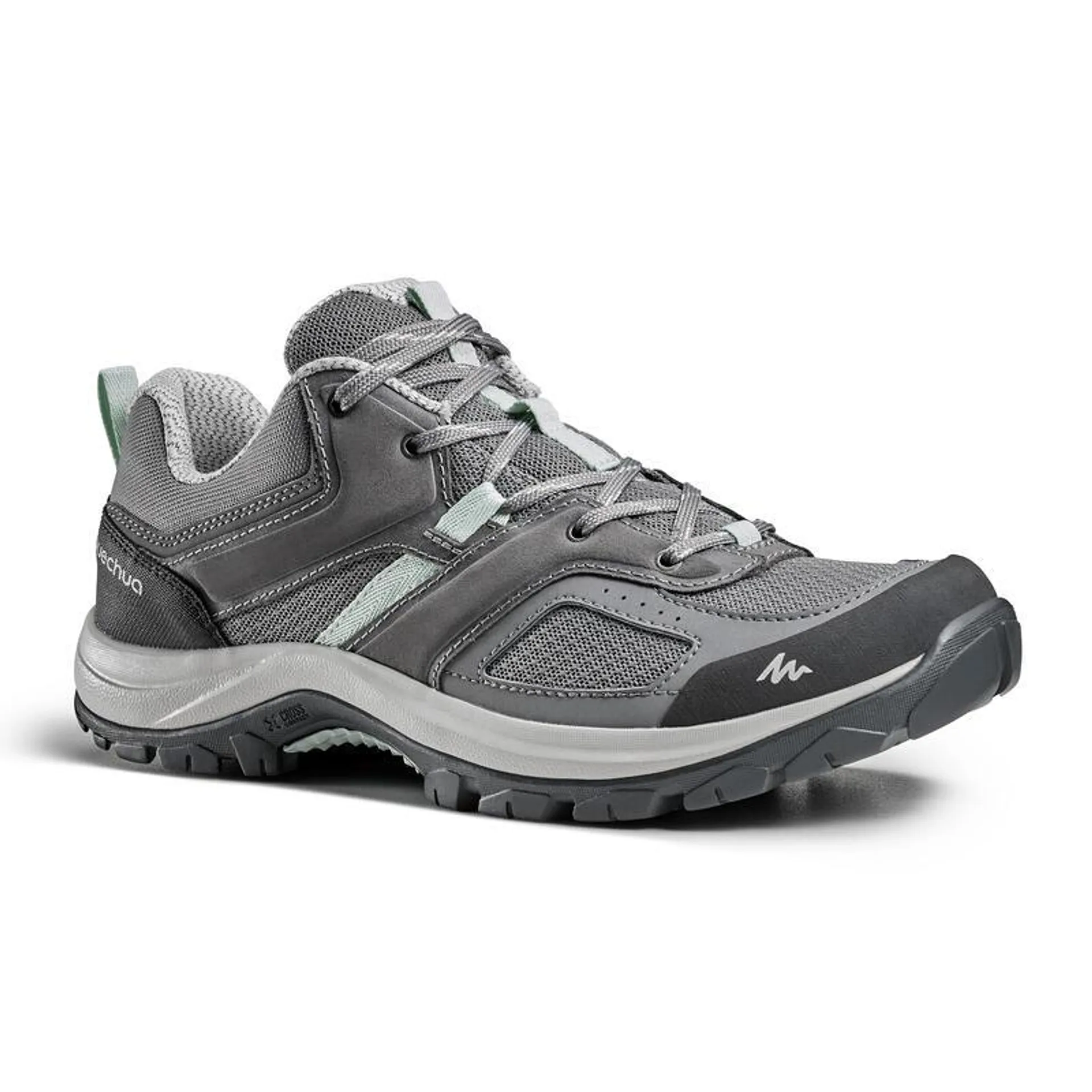 Scarpe da trekking donna MH100 grigio verde