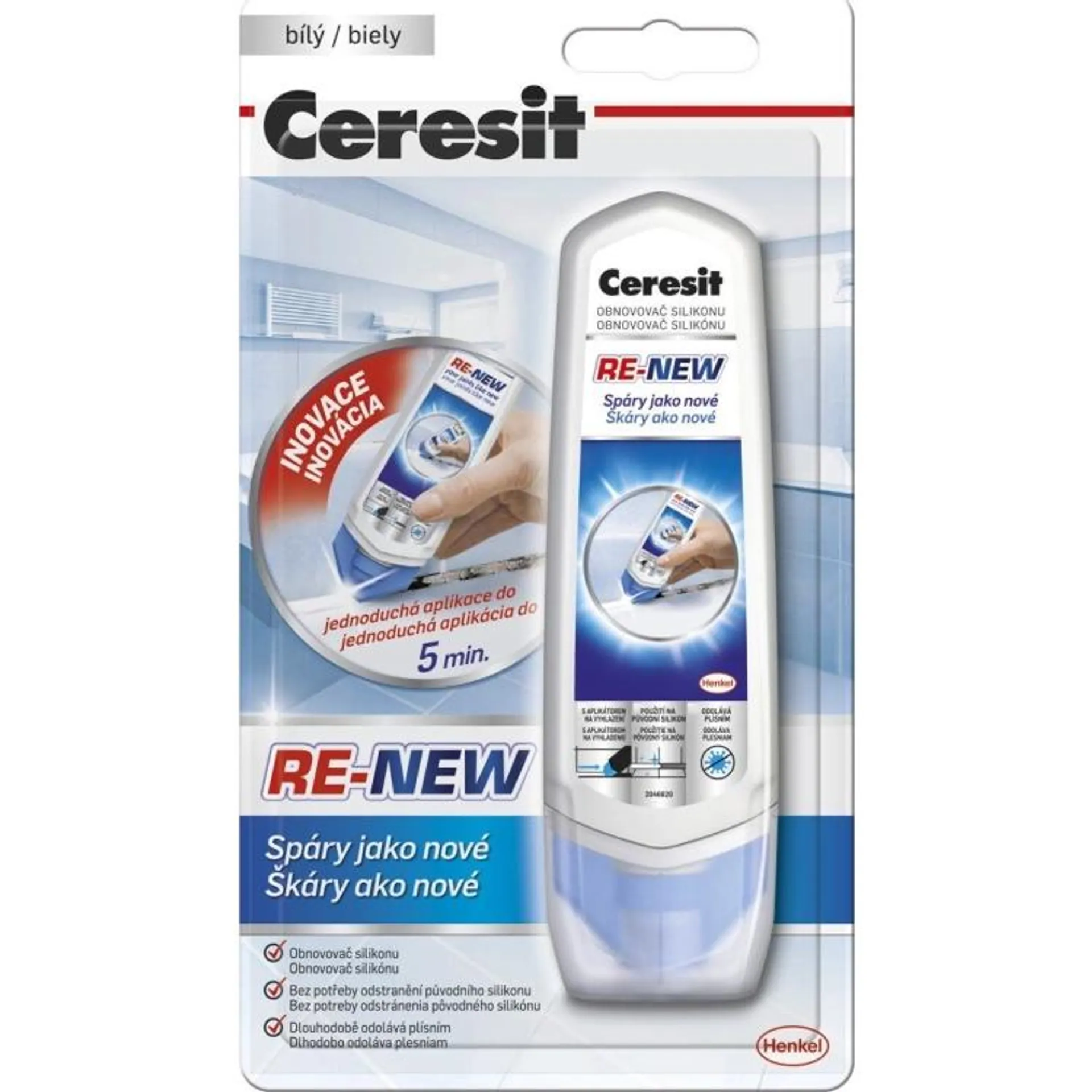 Ceresit Re-new obnovovač silikonu, bílý, 100 ml