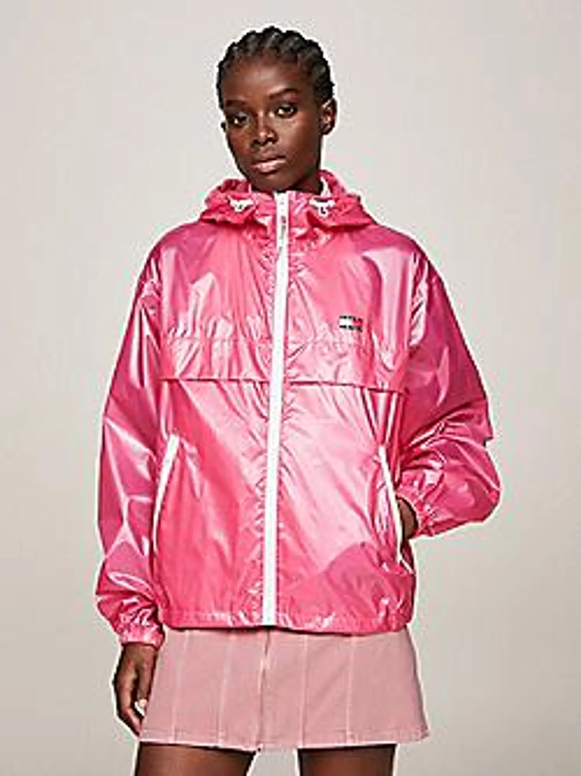 Packable Glossy Chicago Windbreaker