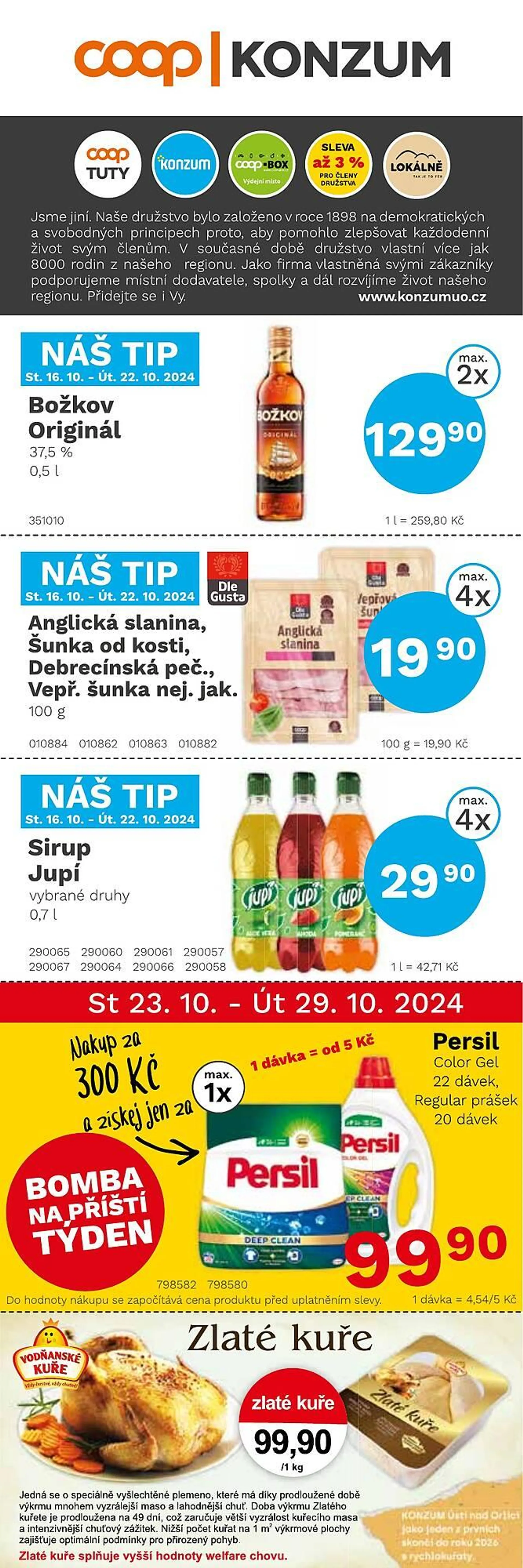 Konzum leták - 16. října 29. října 2024 - Page 1