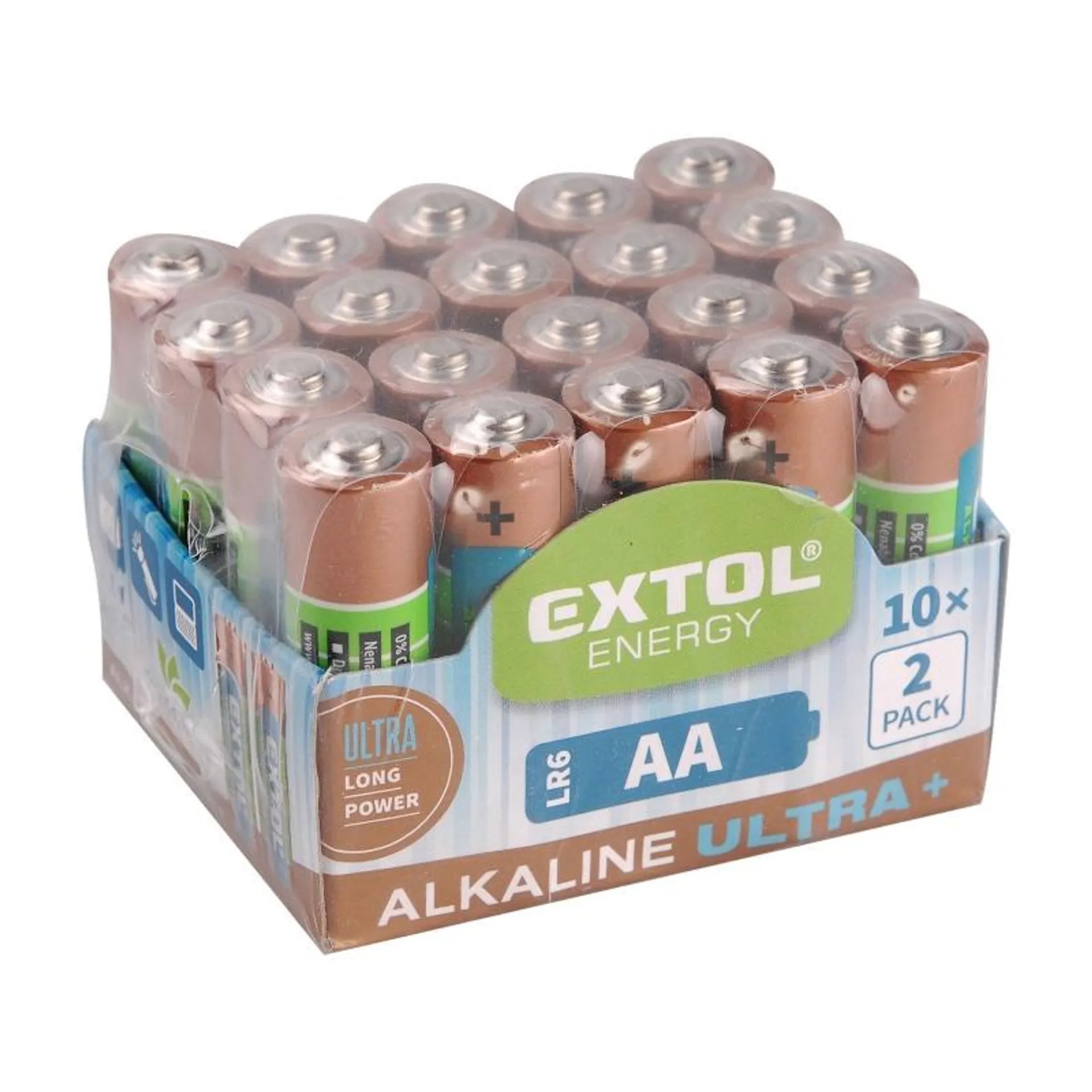 20x AA baterie alkalická EXTOL ENERGY ULTRA Plus LR6