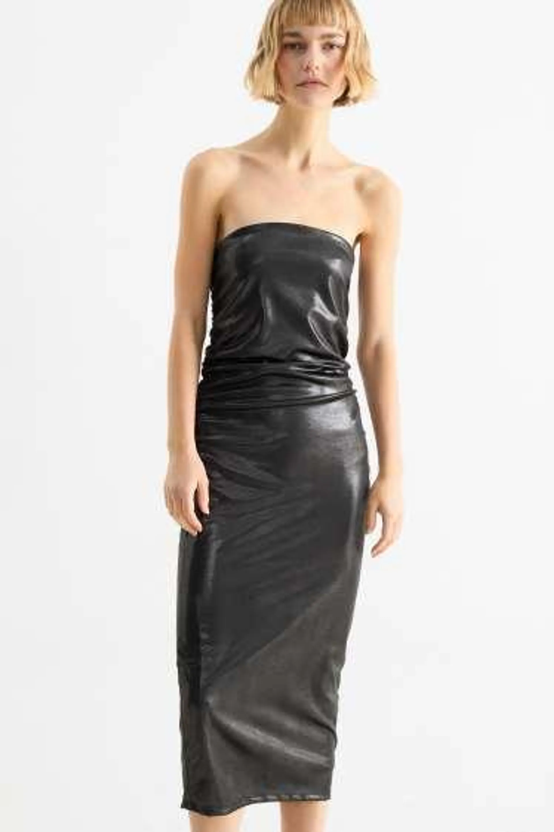 Bandeau dress - shiny