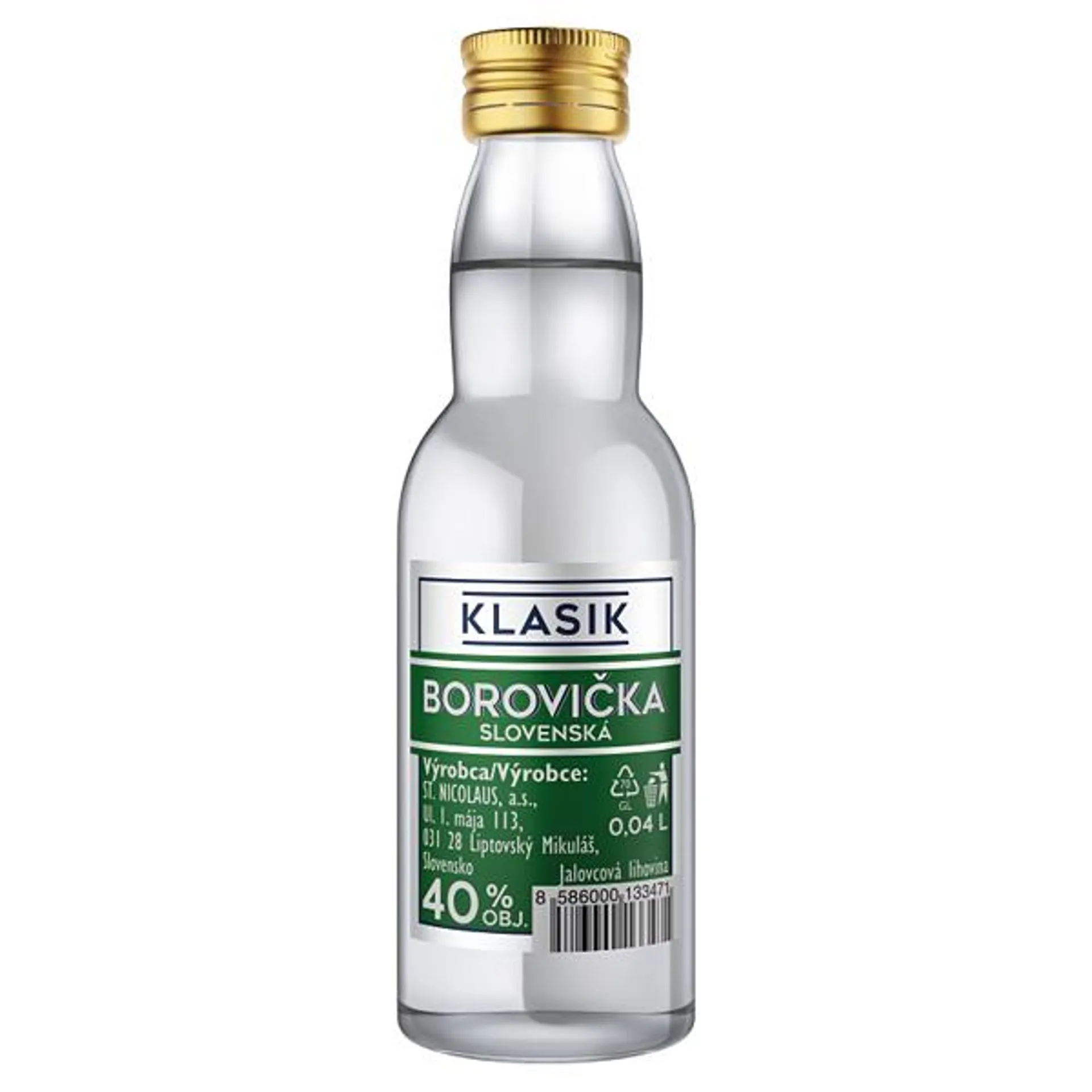 Borovička Slovenská Klasik St.Nicolaus 0,04l 40%