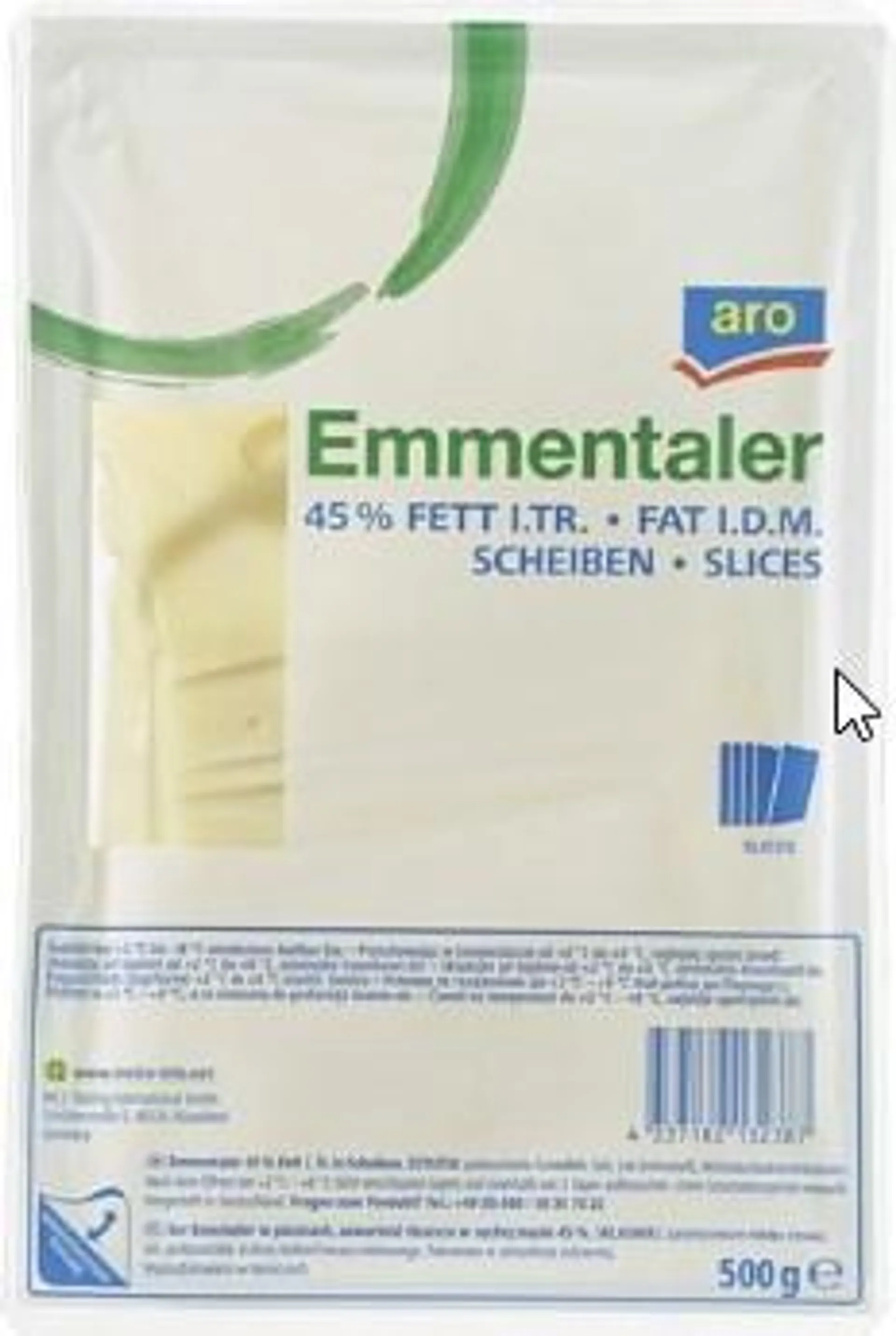 aro Emmentaler 45% plátky 500 g