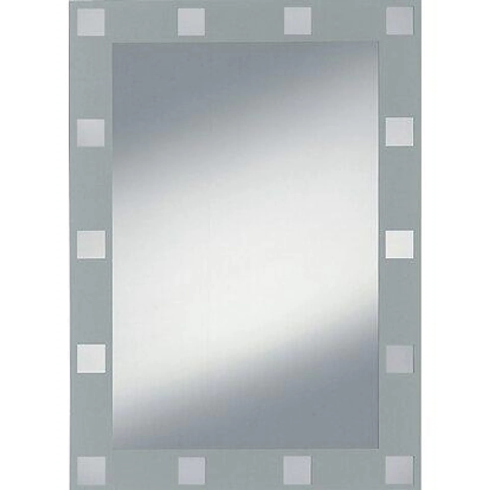 Kristall-Form Zrcadlo se sítotiskem Domino, stříbrné, 70 x 50 cm
