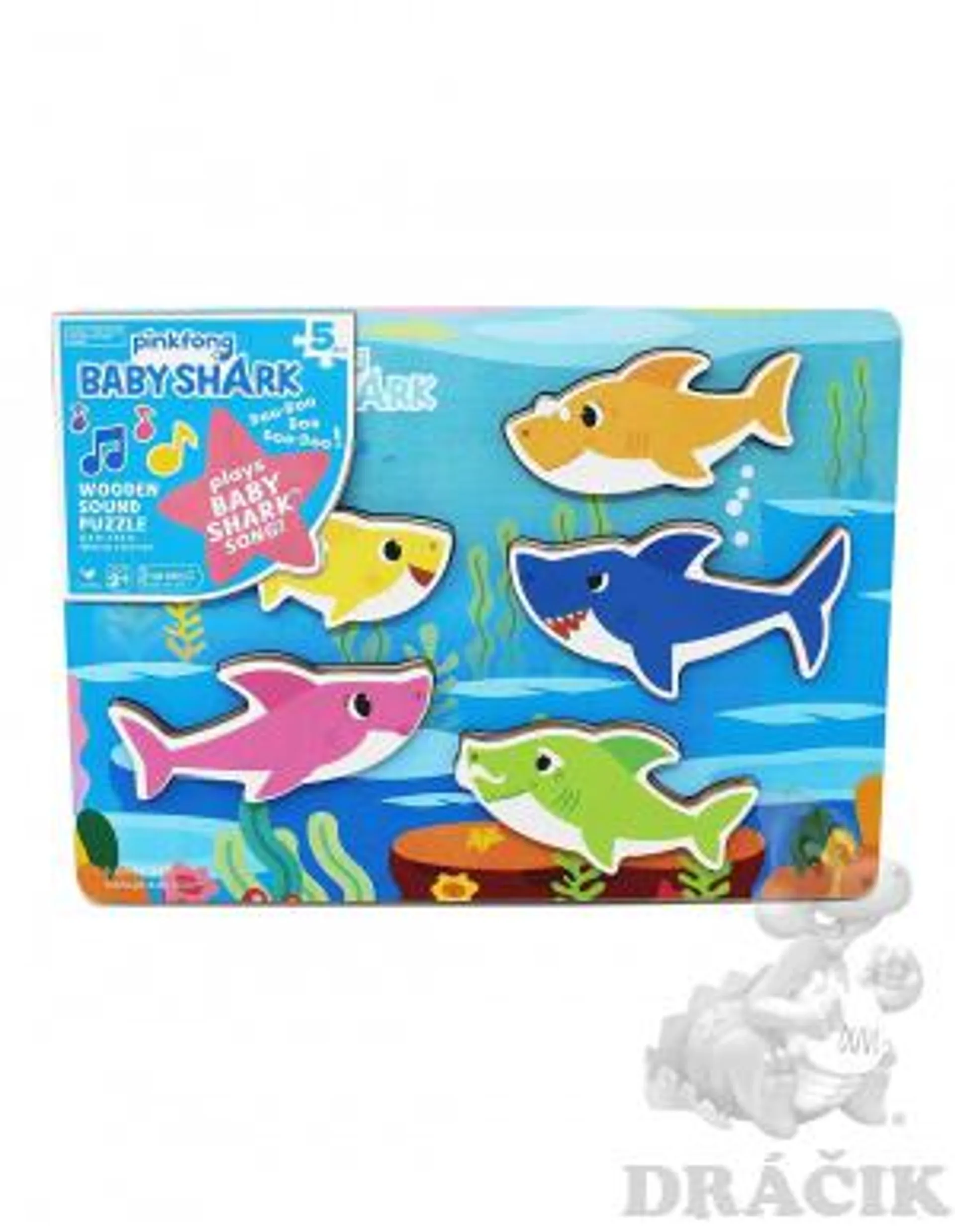 Baby Shark- Dřevěné puzzle