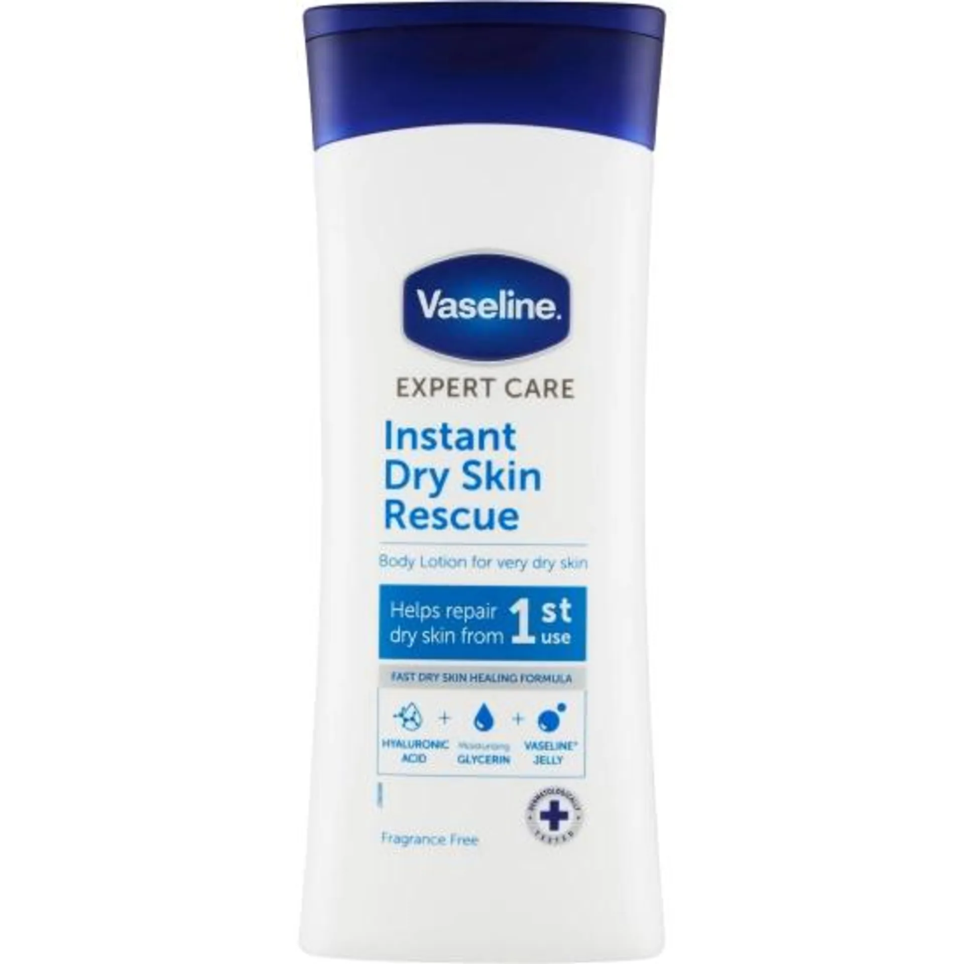 Vaseline Expert Care Instant Dry Skin Rescue tělové mléko bez parfemace, 400 ml