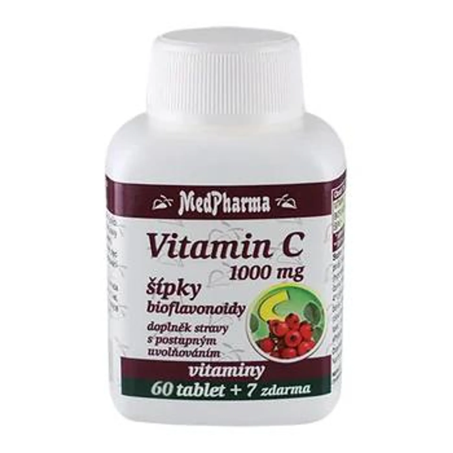 Medpharma Vitamin C se šípky 1000 mg 67 tablet