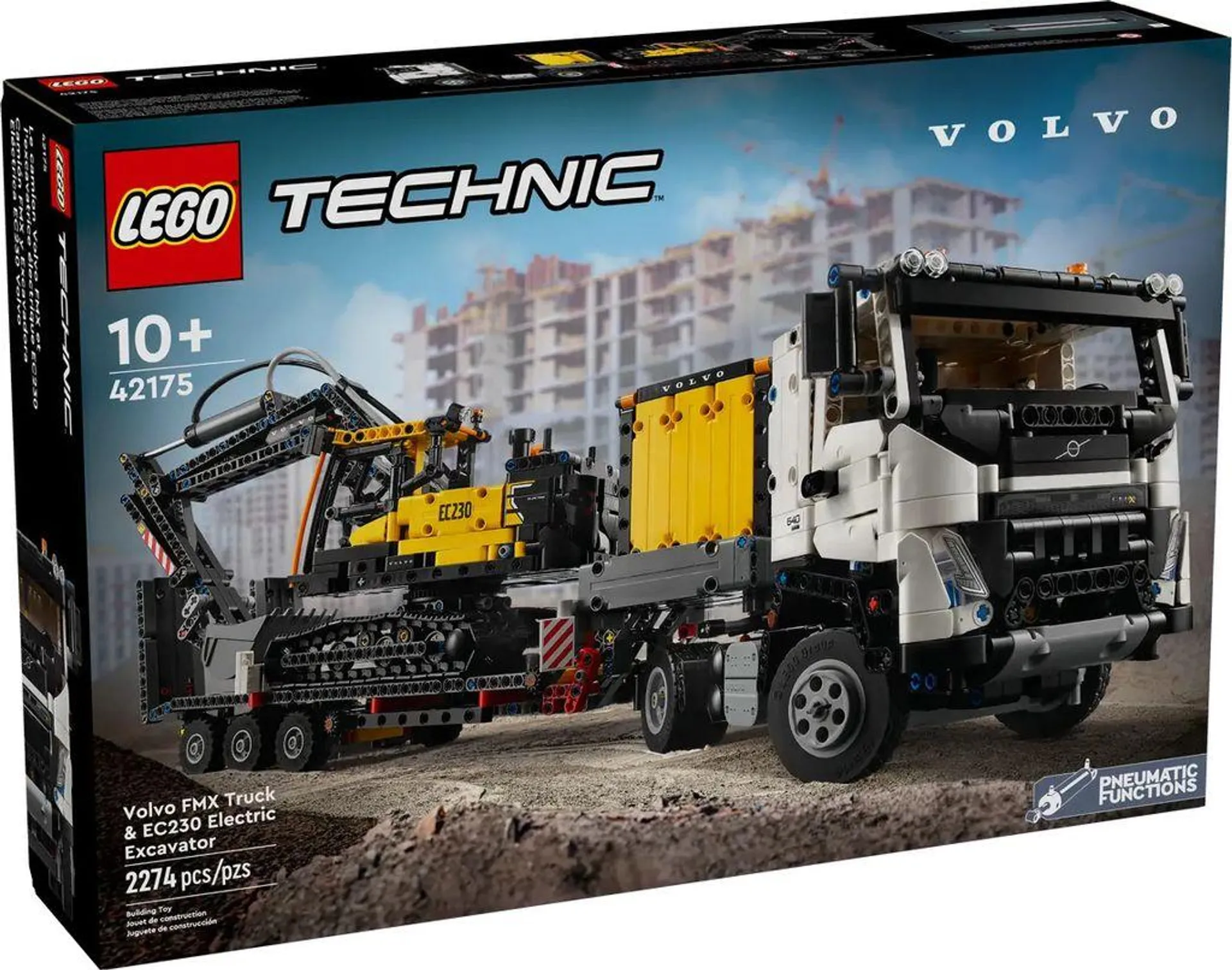 LEGO® Technic 42175 Nákladní auto Volvo FMX a elektrický bagr Volvo EC230