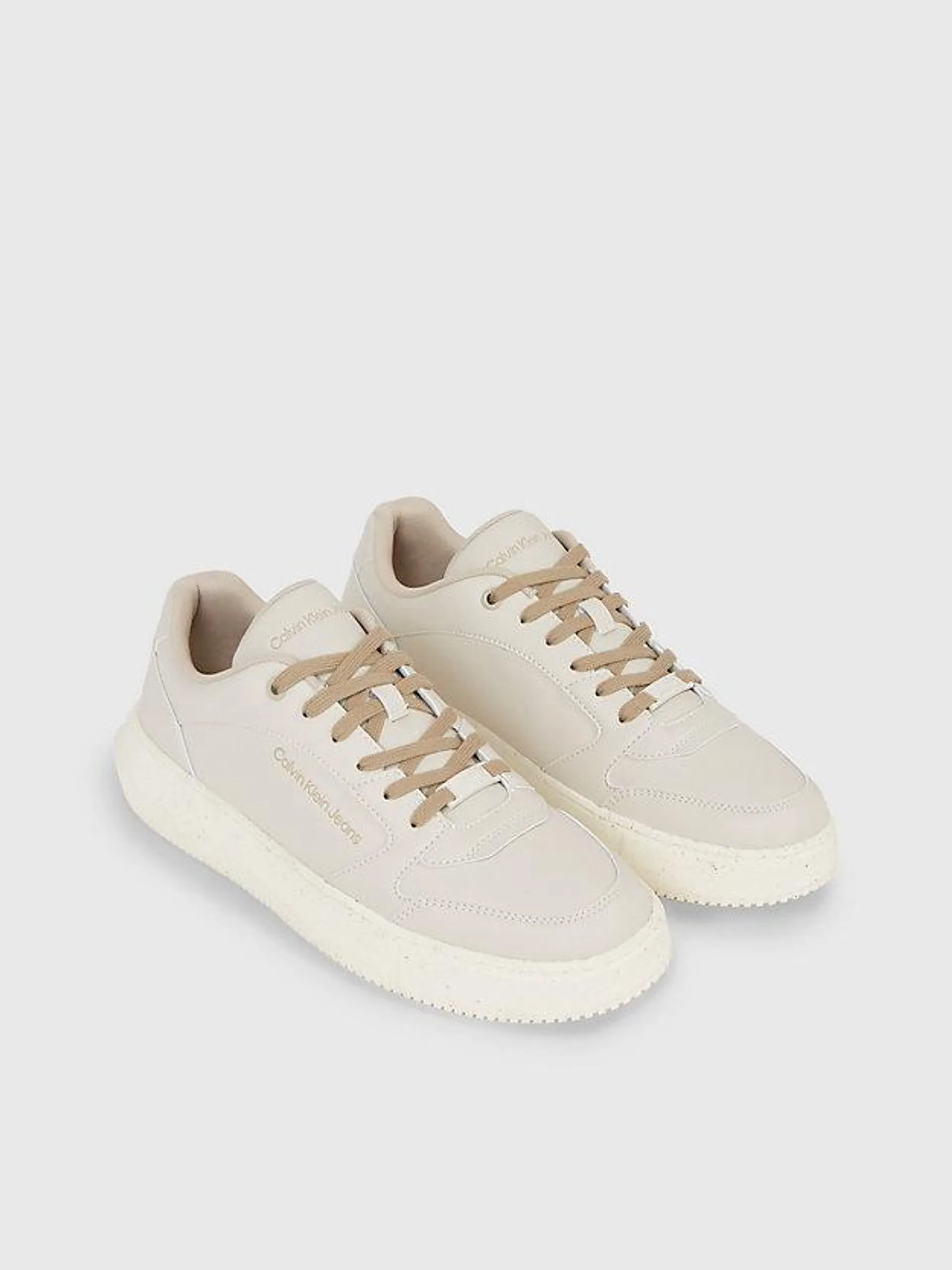 Faux Leather Trainers