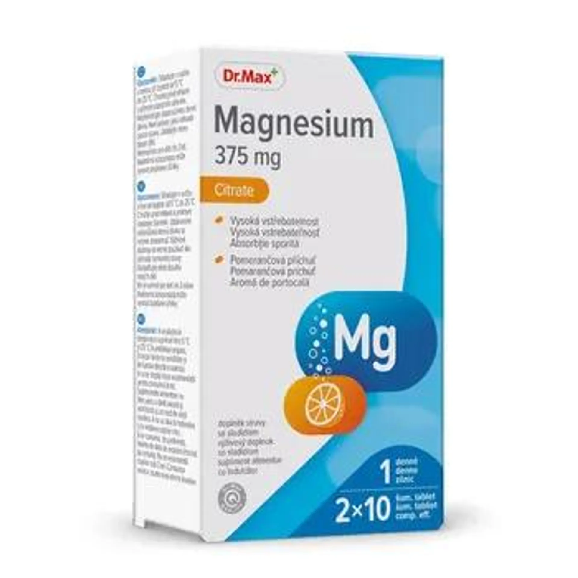 Dr. Max Magnesium Citrate 375 mg 2x10 šumivých tablet