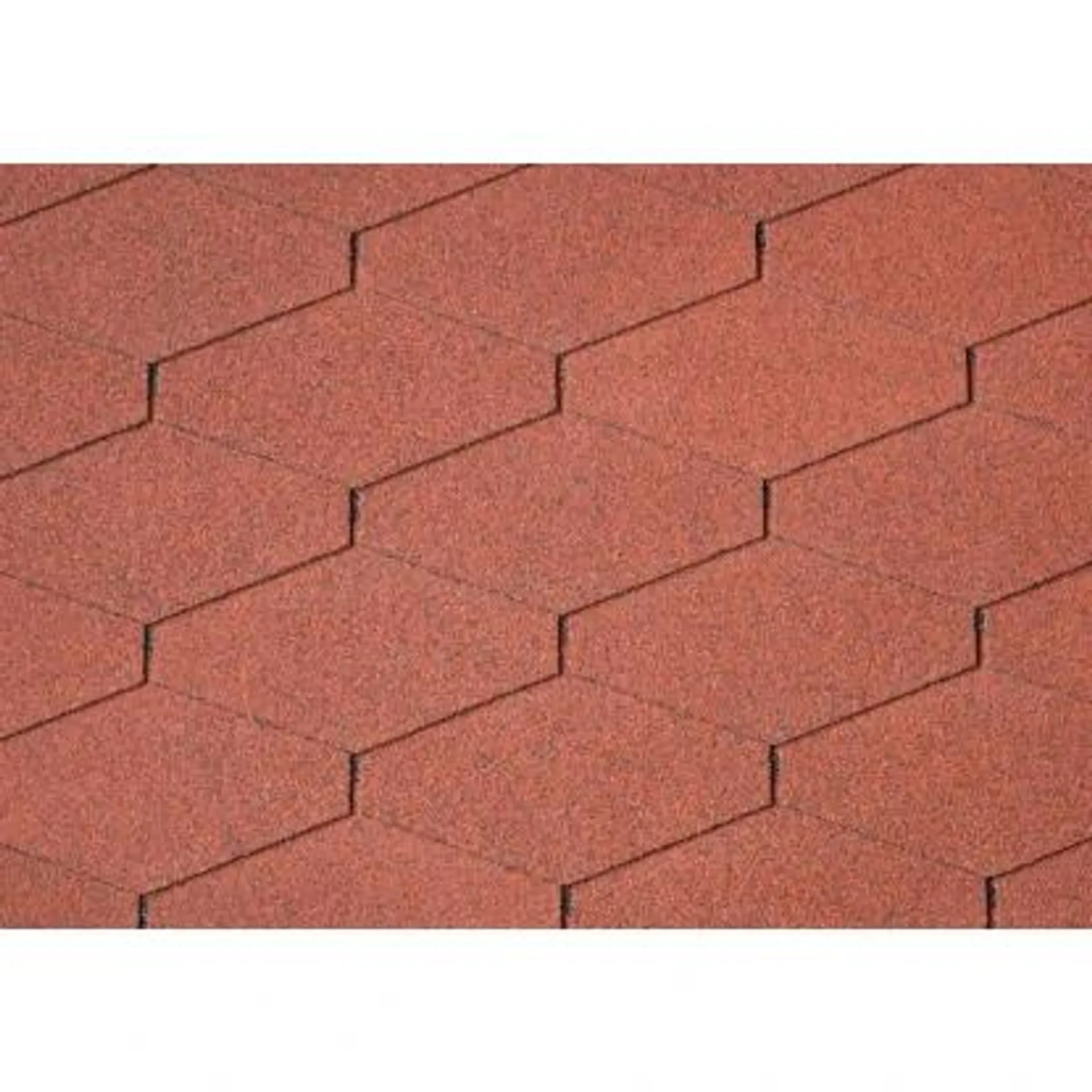 Onduline Asfaltový šindel Bardoline CLASSIC triangular, červený mix, 2 m2