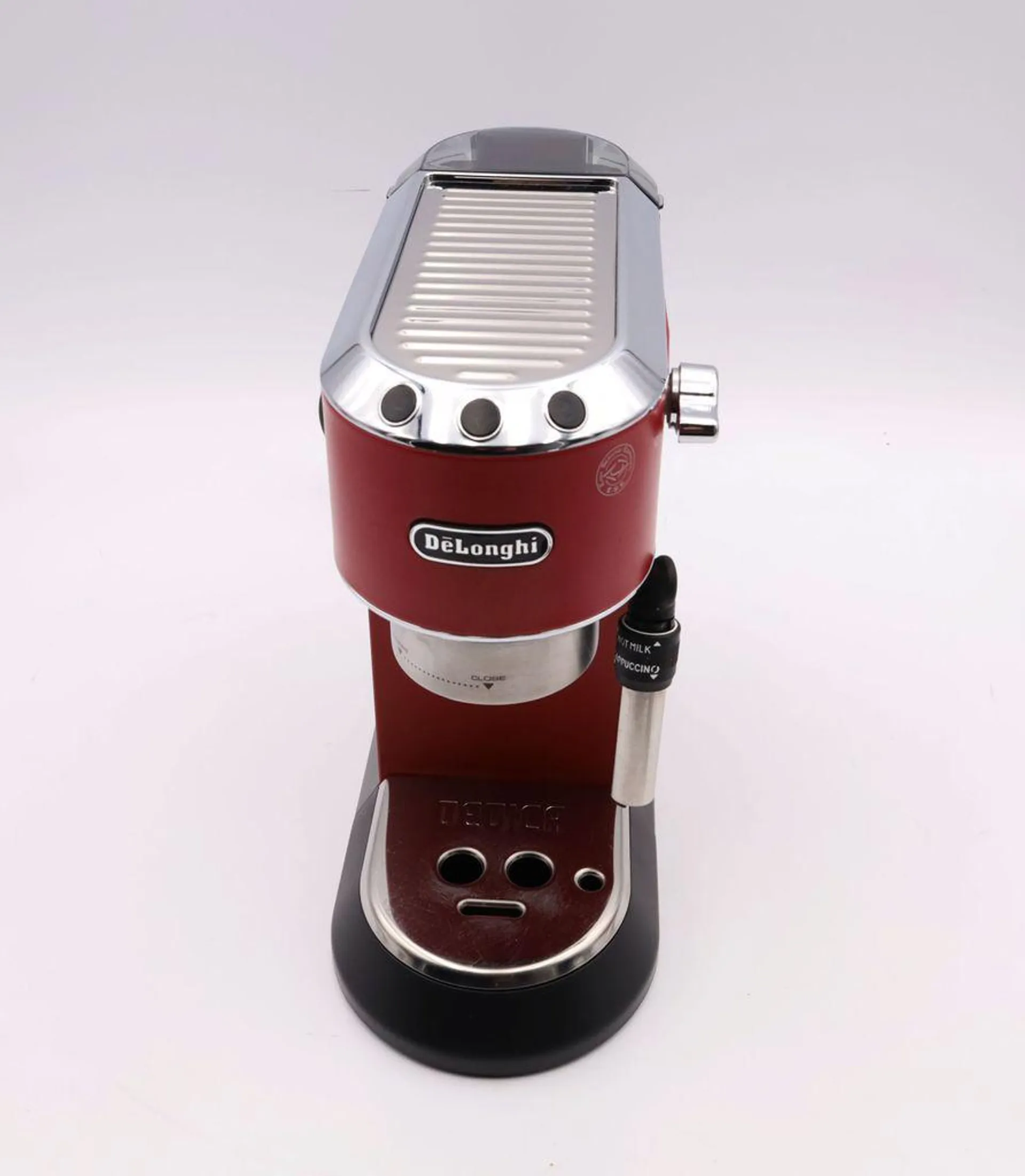 De Longhi Dedica Style EC 685.R - Espresso kávovar - 1,1 l - Kávový pod - Mletá káva - 1300 W - Černá - Červená - Stříbrná