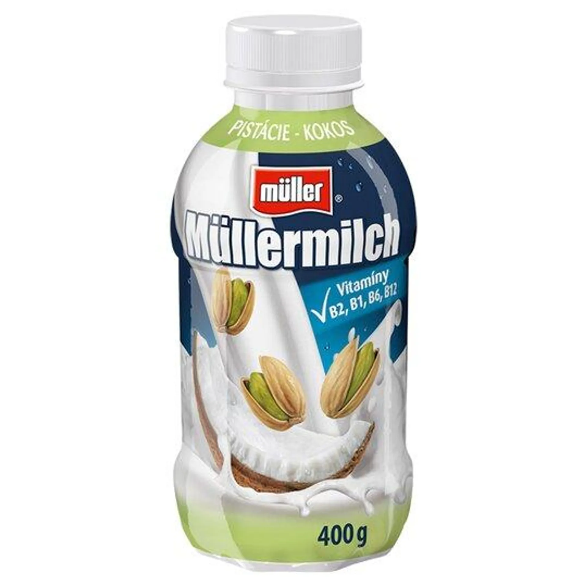 Müller Müllermilch mléčný nápoj pistáciemi a kokosem 400g