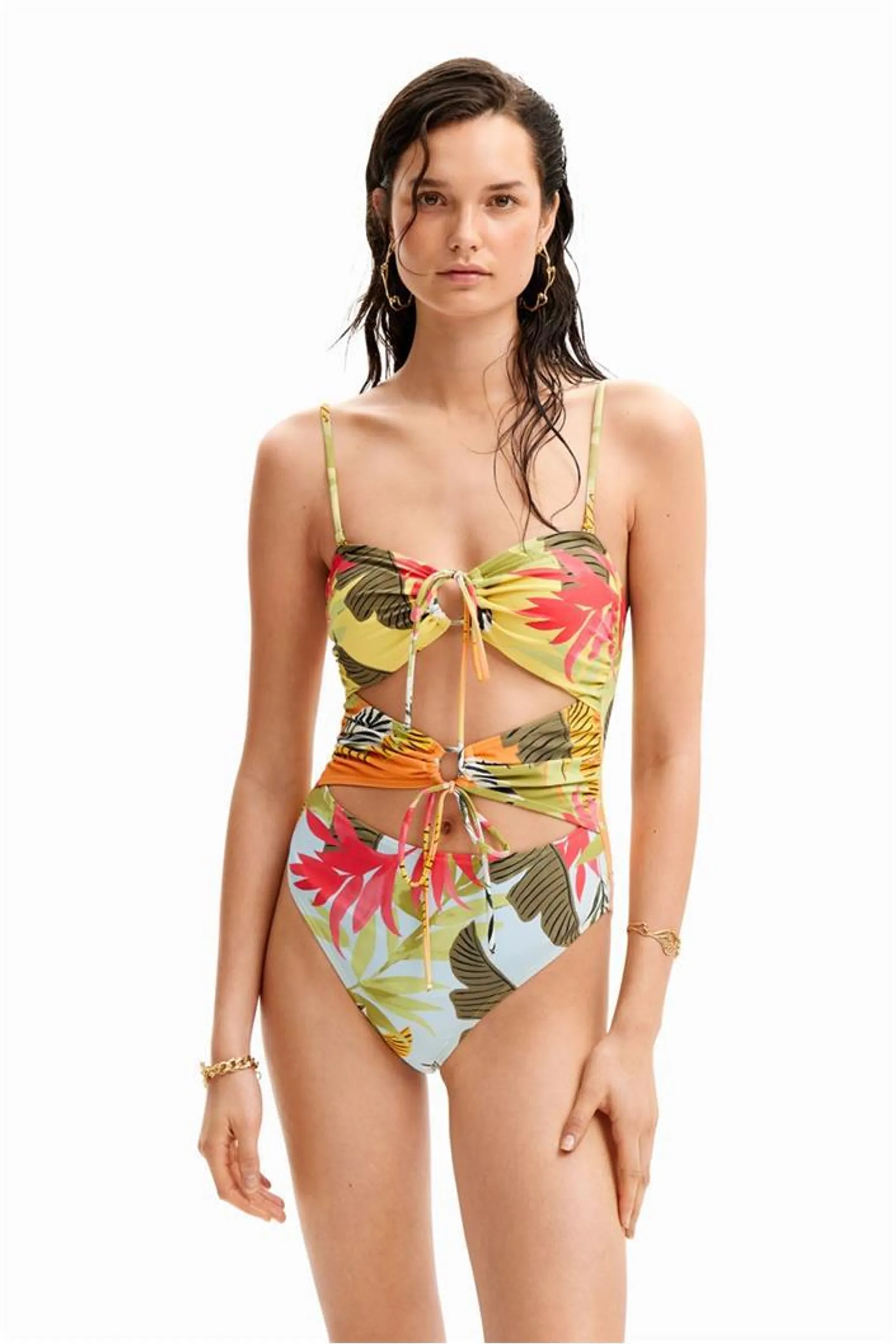 plavky Desigual Palms Piec tutti fruti