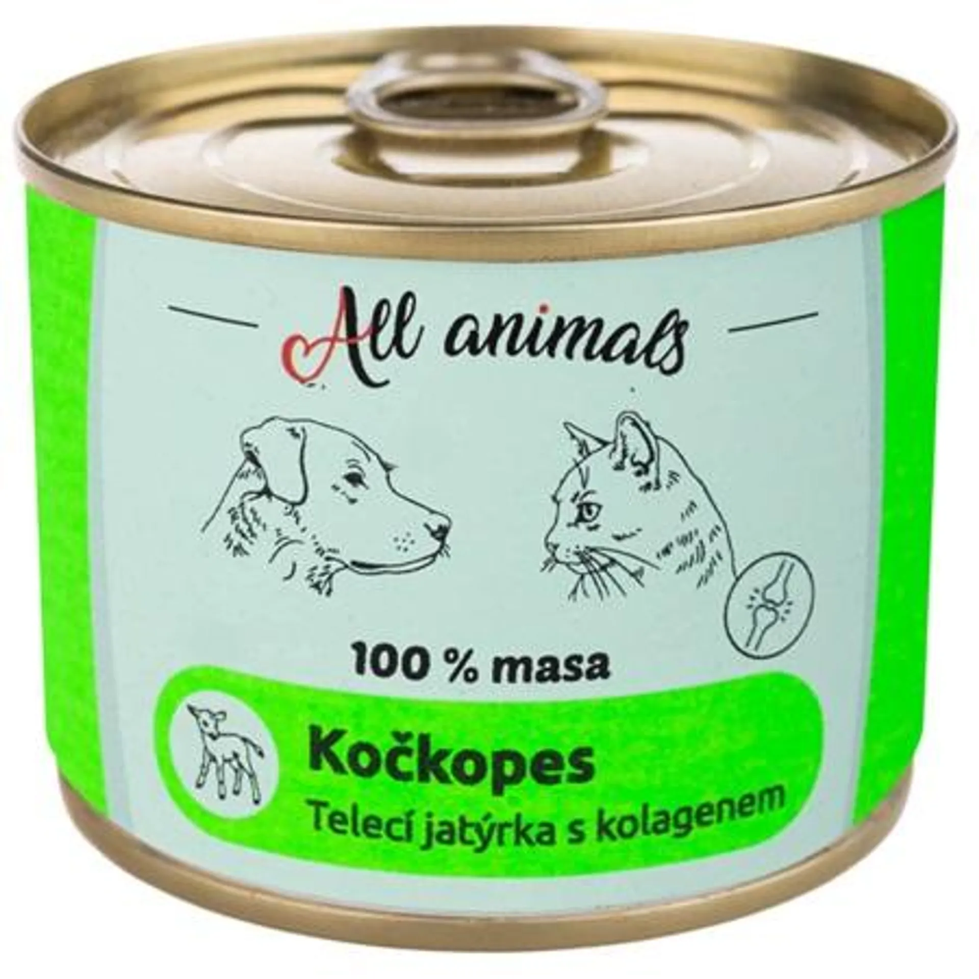 ALL ANIMALS Kočkopes Telecí jatýrka s kolagenem 200 g