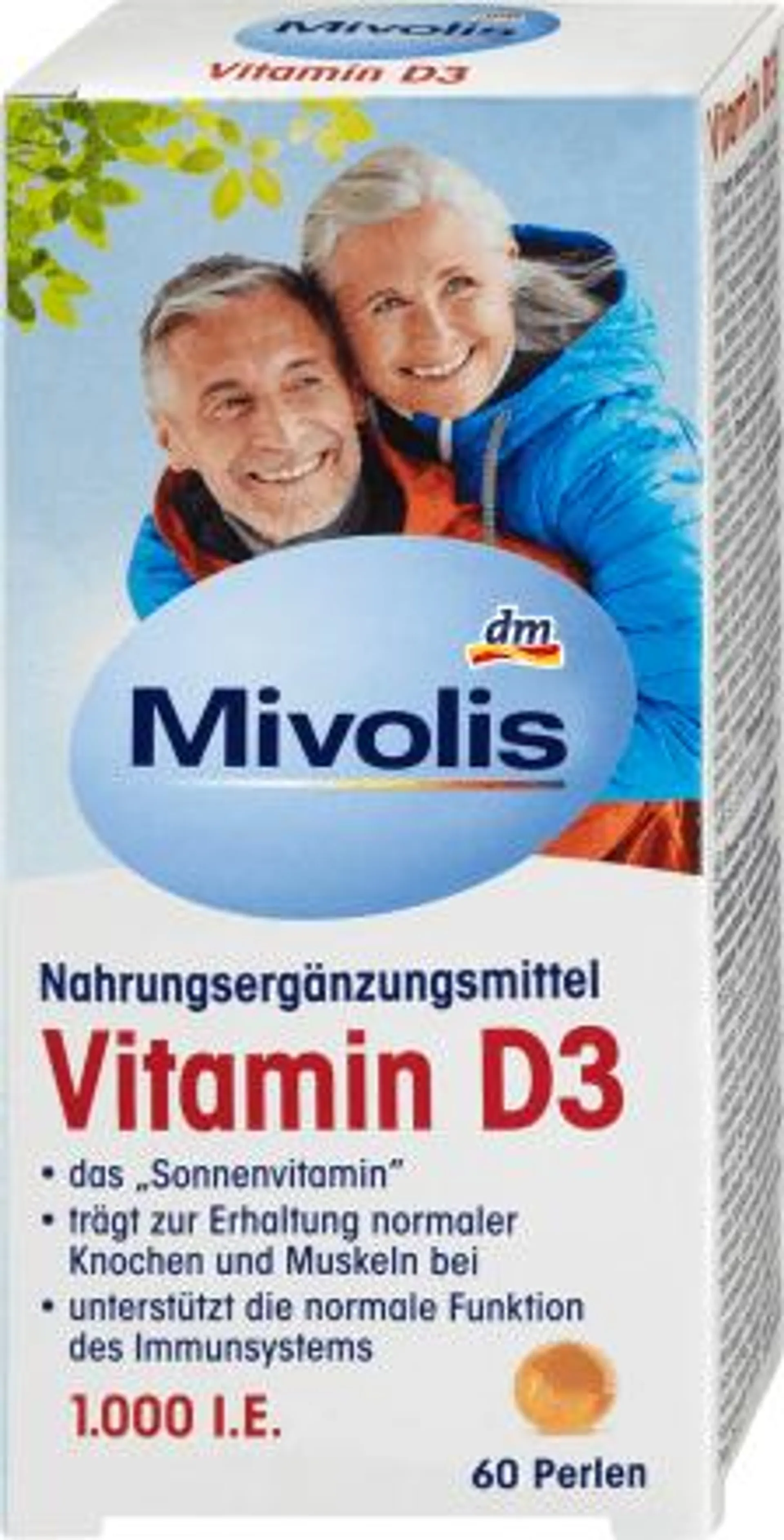 perly vitamín D3, 60 ks