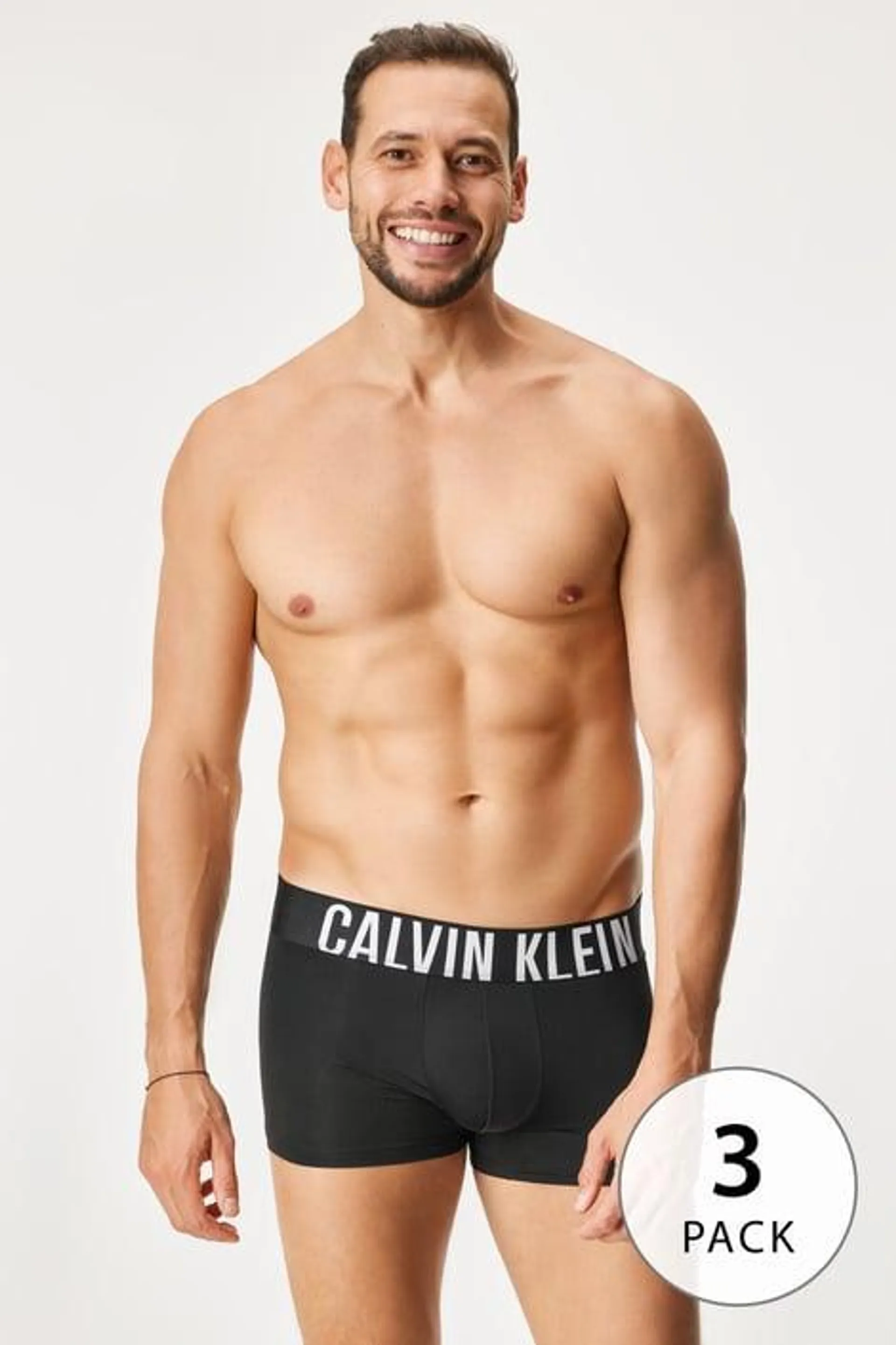 3PACK Boxerky Calvin Klein Intense Power II - černá