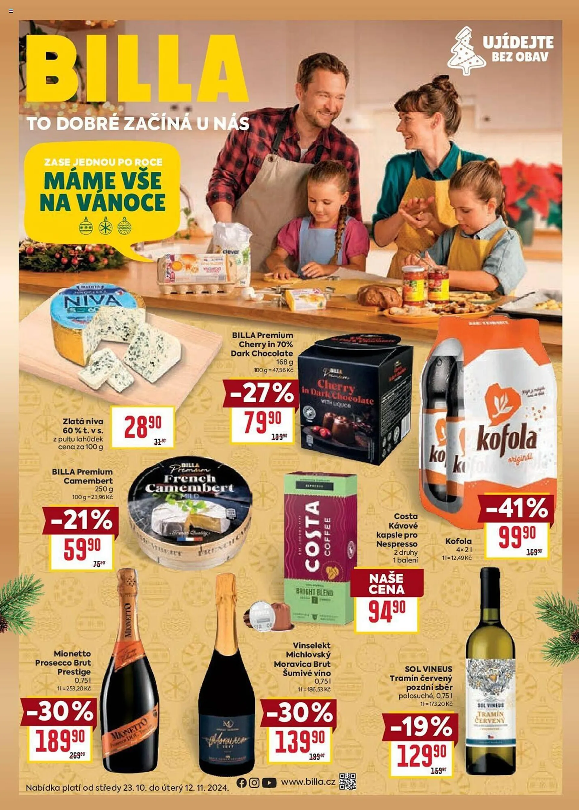 Billa leták - 23. října 12. listopadu 2024 - Page 1
