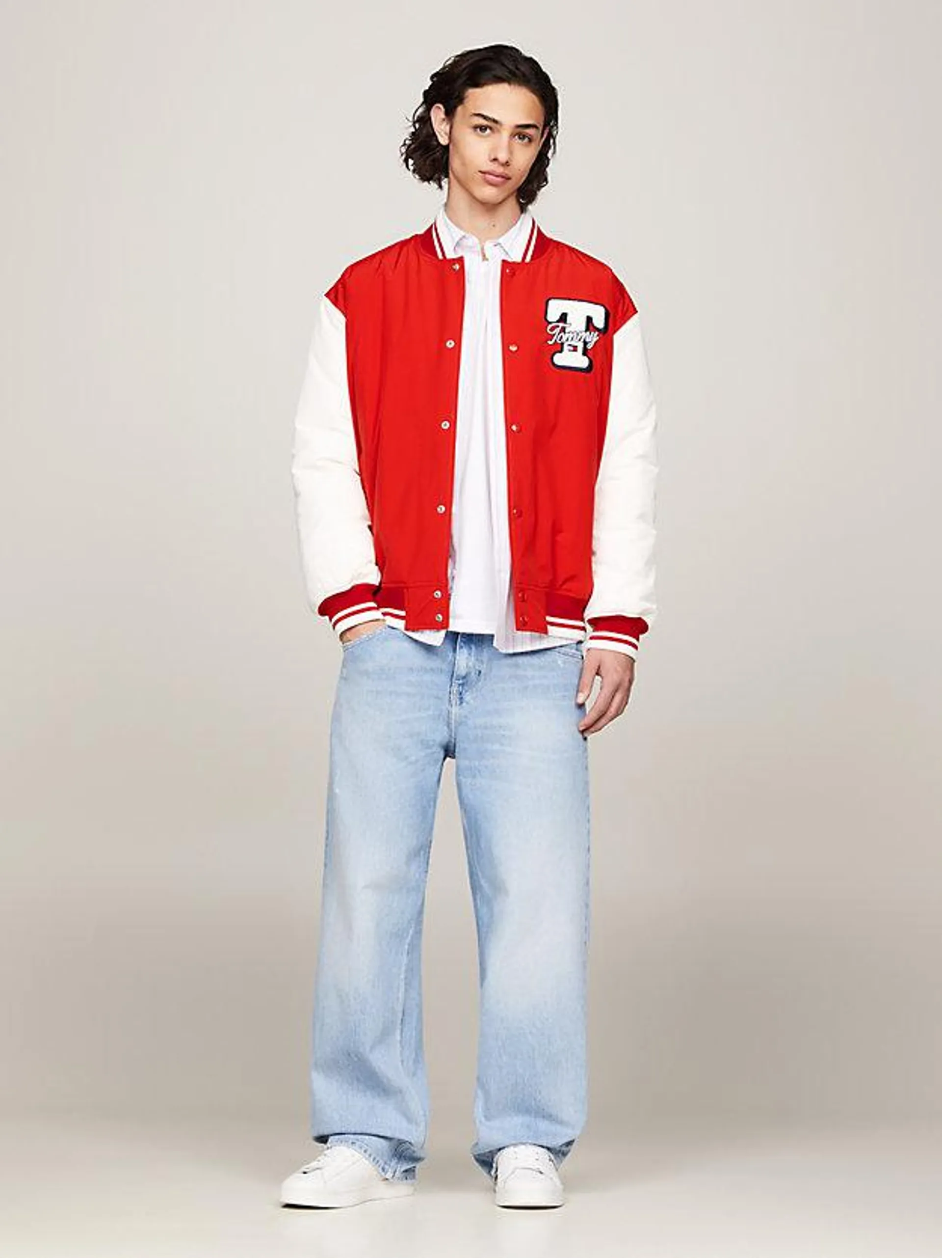 Varsity Colour-Blocked Letterman Jacket