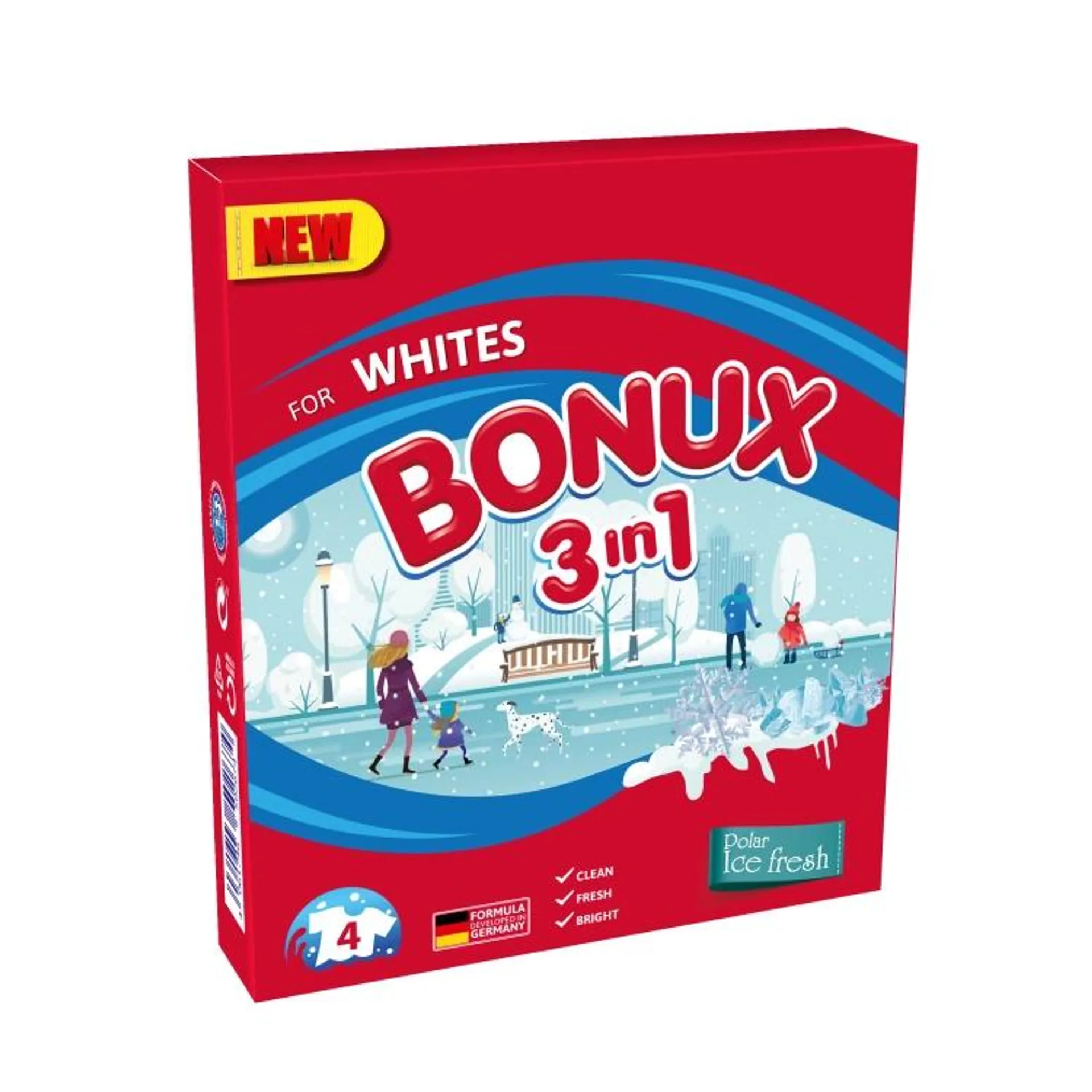 Bonux White Polar Ice Fresh prací prášek, 4 praní, 300 g