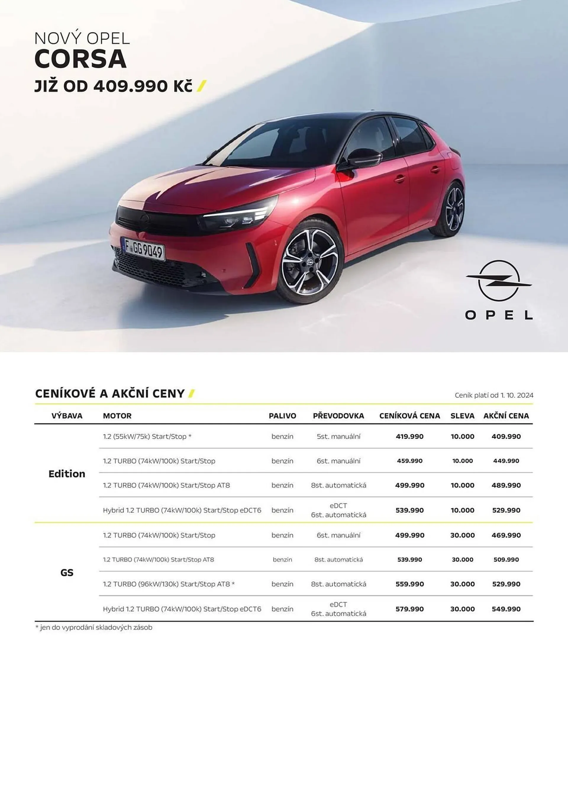 Opel leták - 16. října 31. prosince 2024 - Page 1