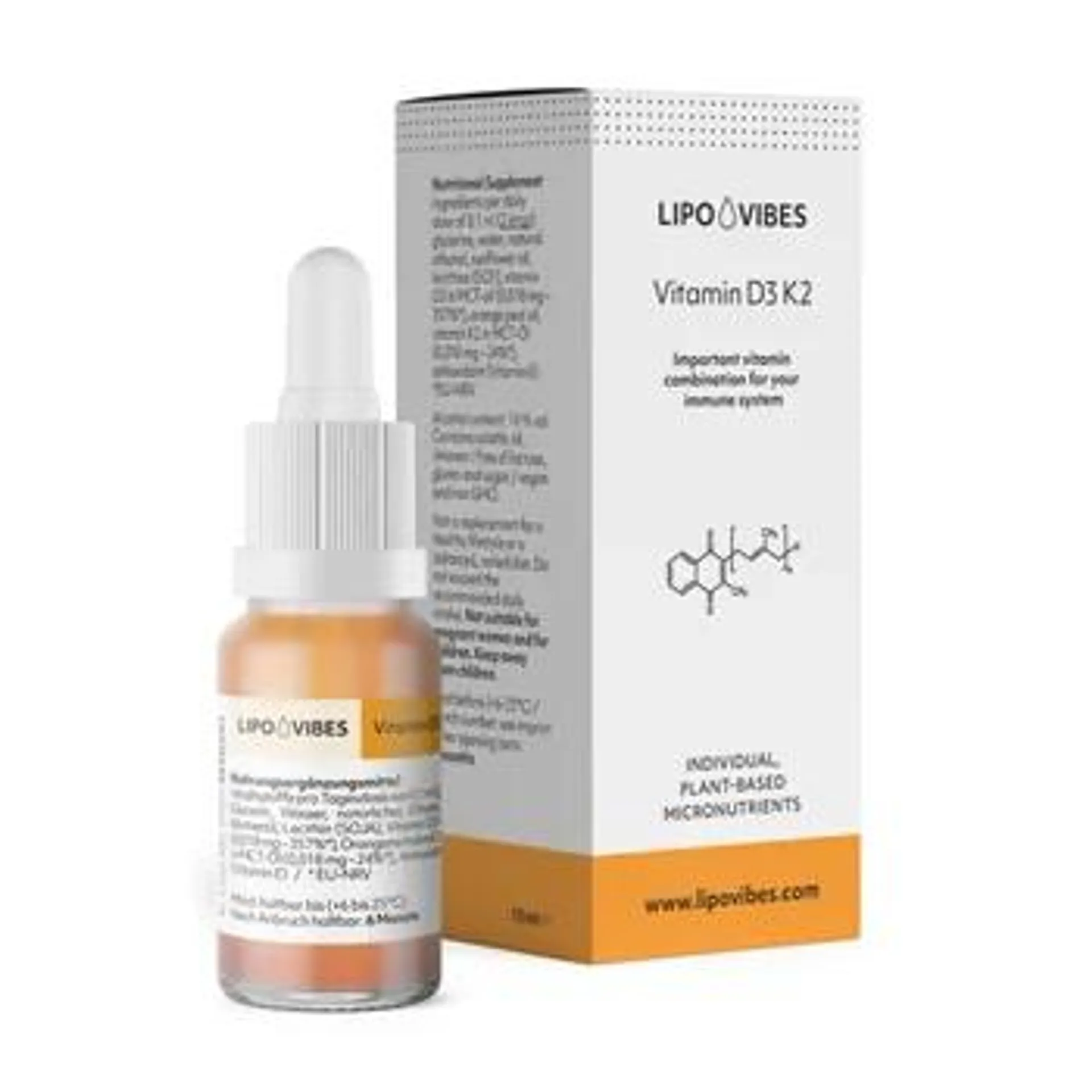 LipoVibes Pure Vitamin D3K2 10 ml