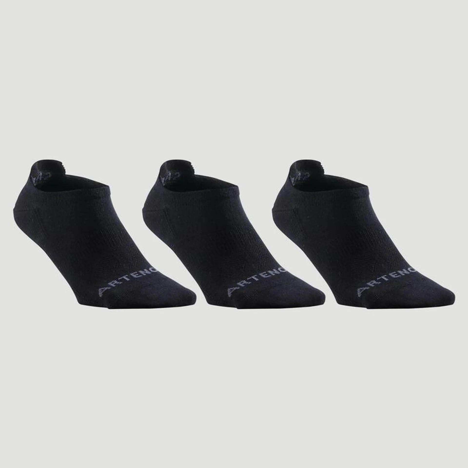 Nízké tenisové ponožky RS160 3 páry černé
