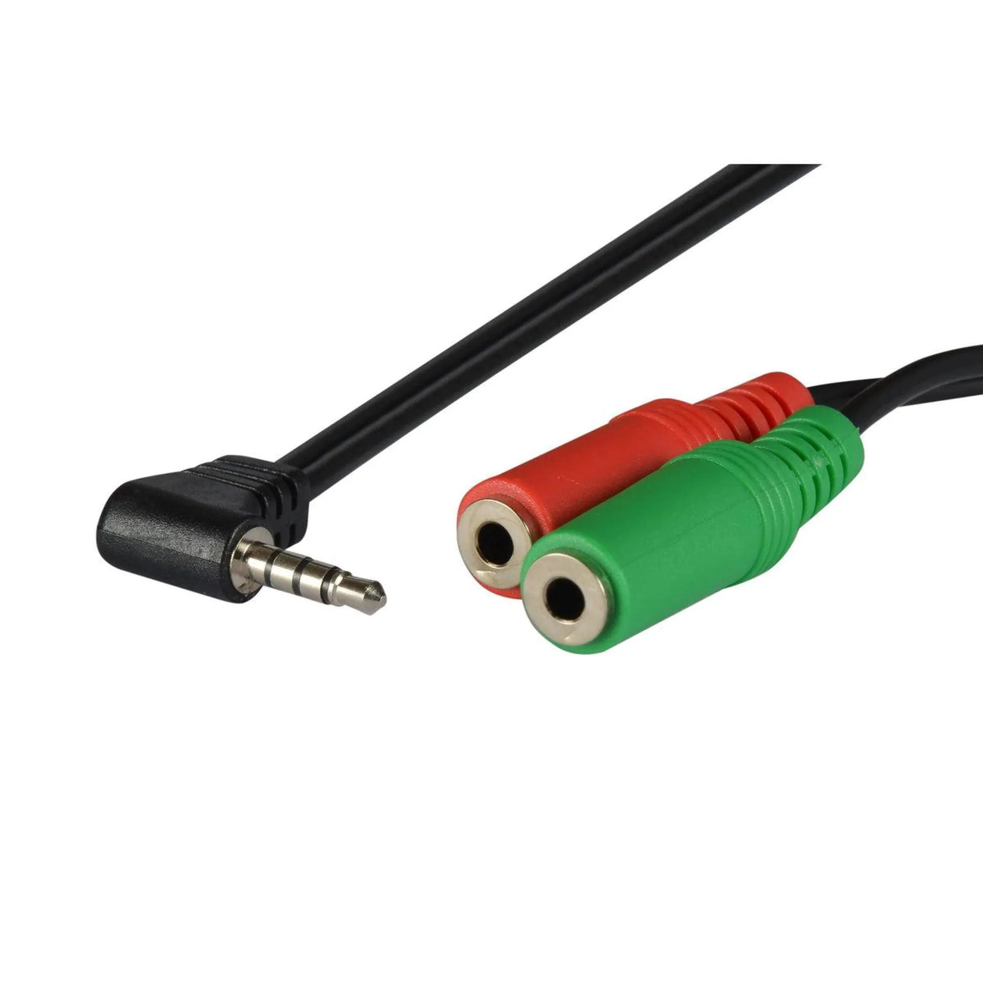 Audio redukce AQ OK001W 3,5mm jack/2x 3,5mm jack, 0,15m