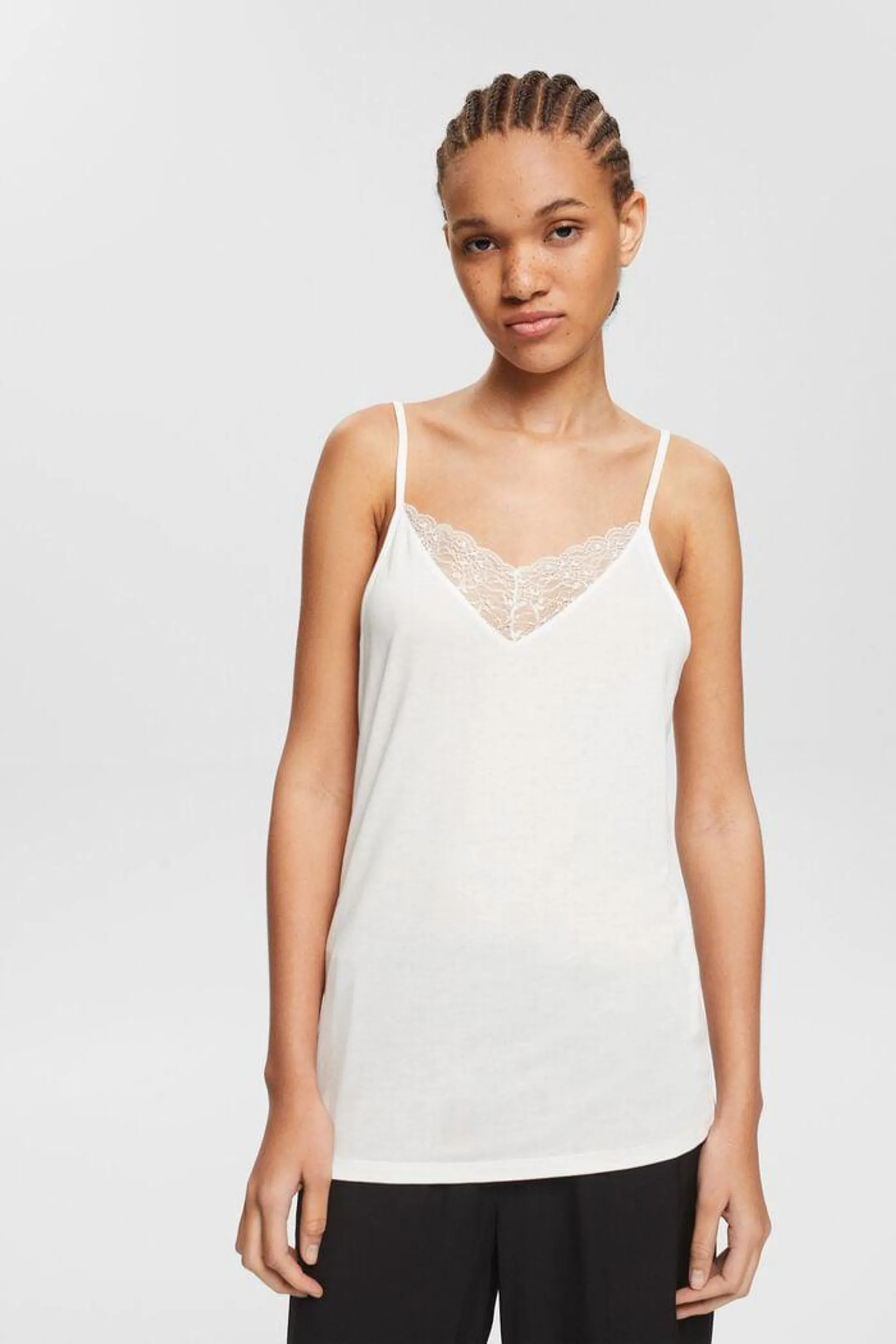 Top with lace, LENZING™ ECOVERO™