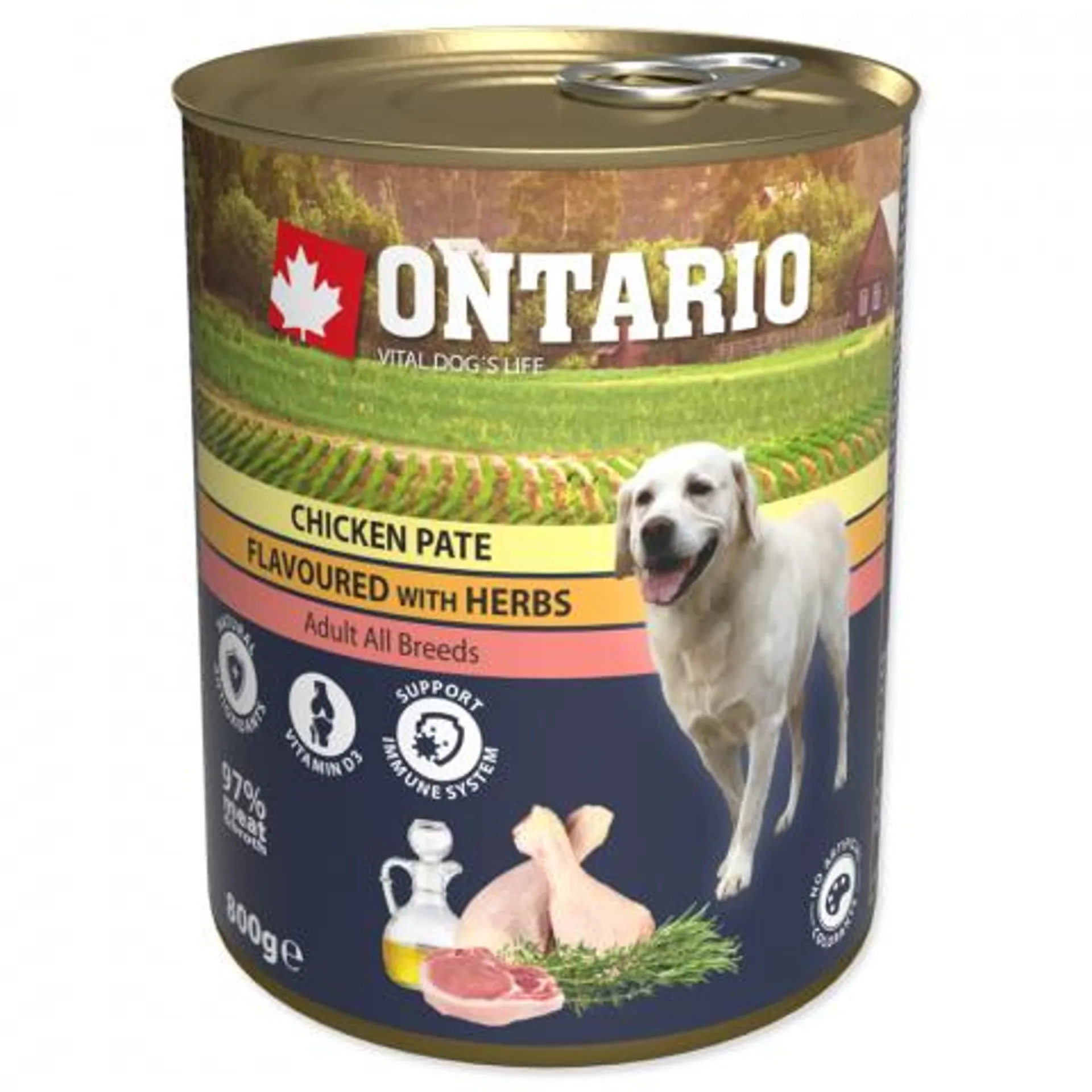 Konzerva Ontario Chicken Pate Flavoured with Herbs 800g