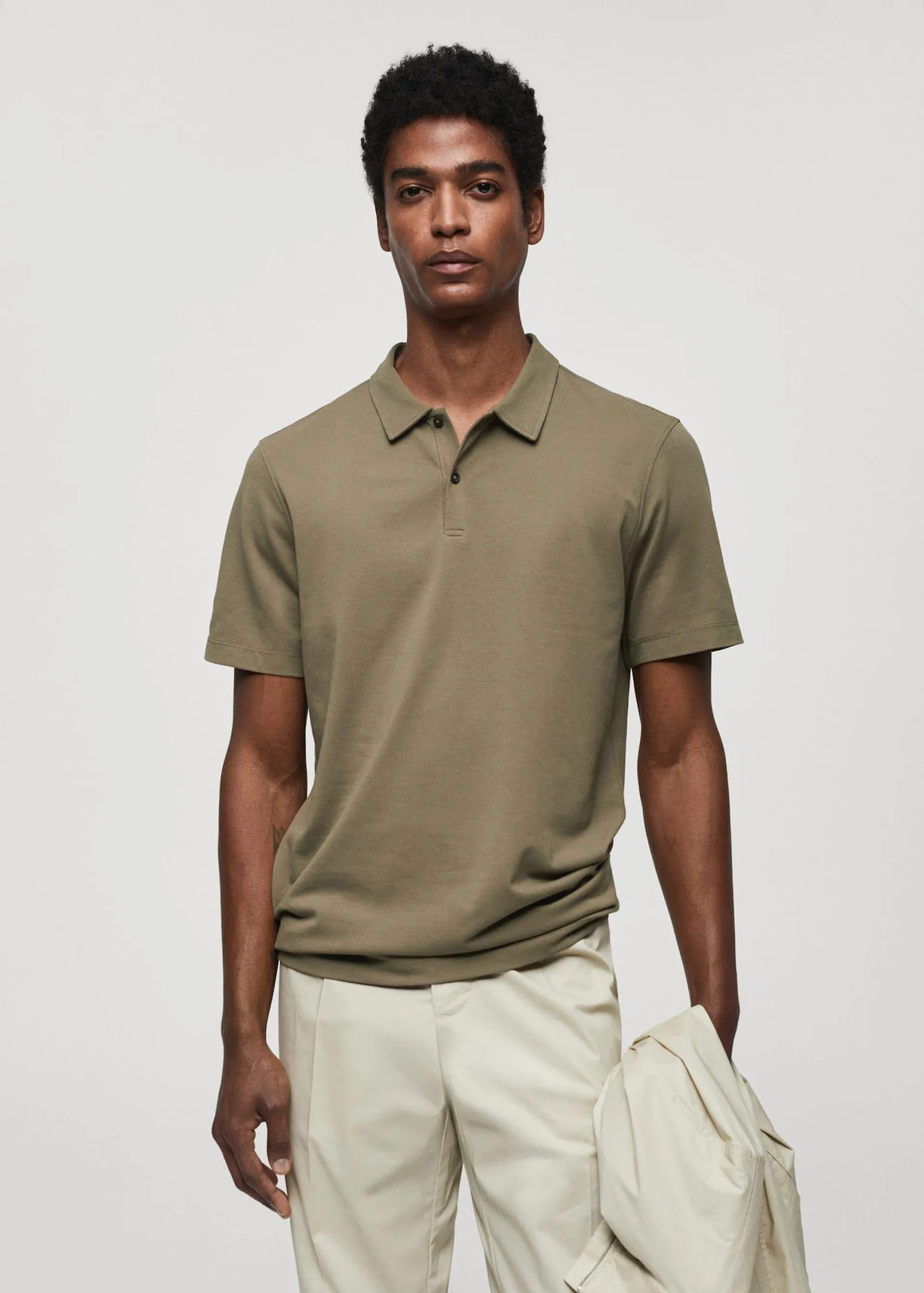 Polo slim fit algodón textura