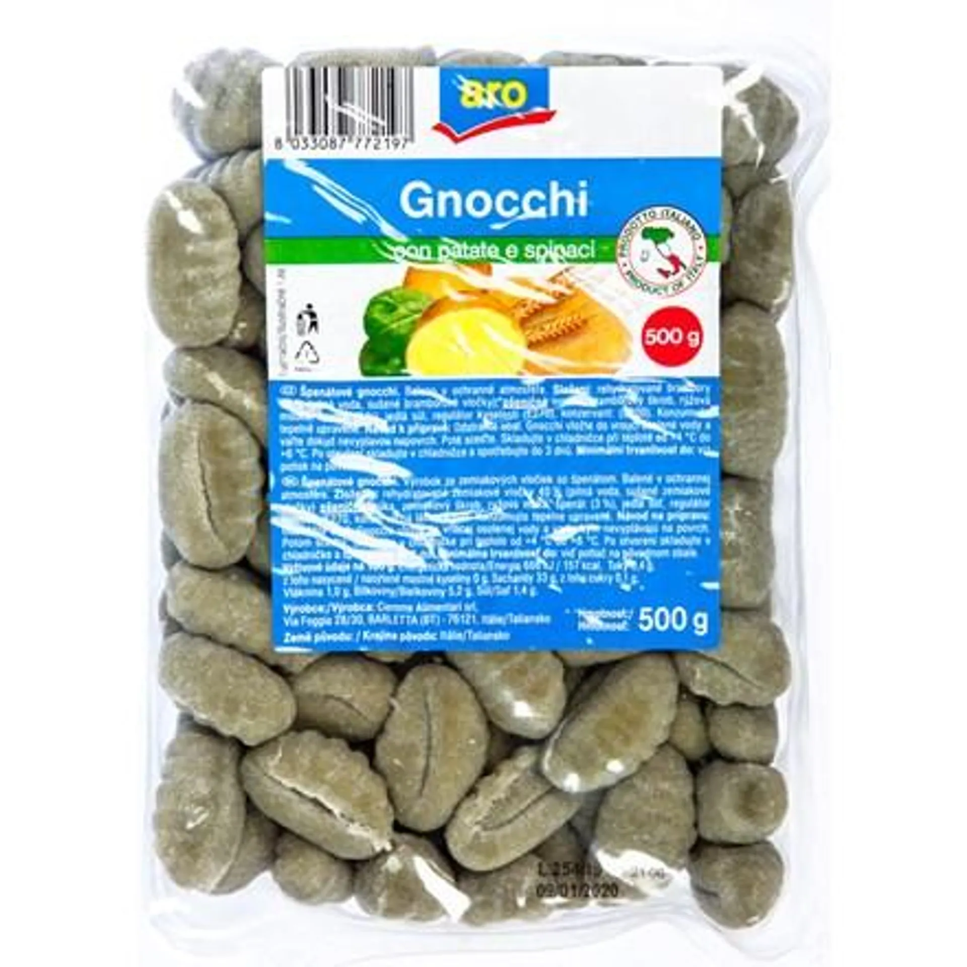 aro Gnocchi Con Patate 40 % chlaz. 500 g