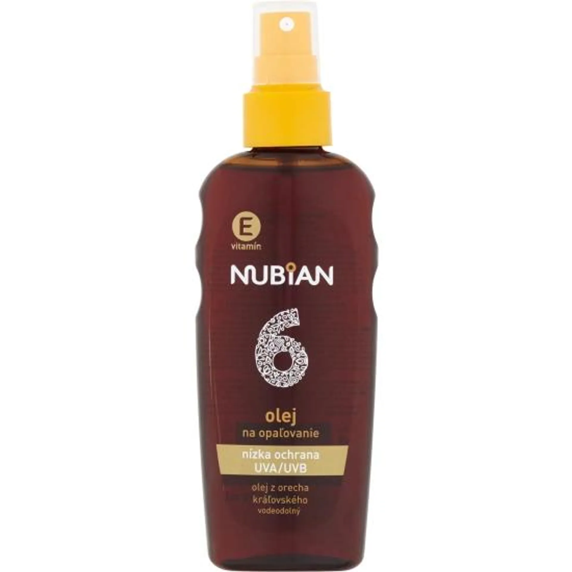 Nubian OF 6 Sprej olej na opalování, 150 ml