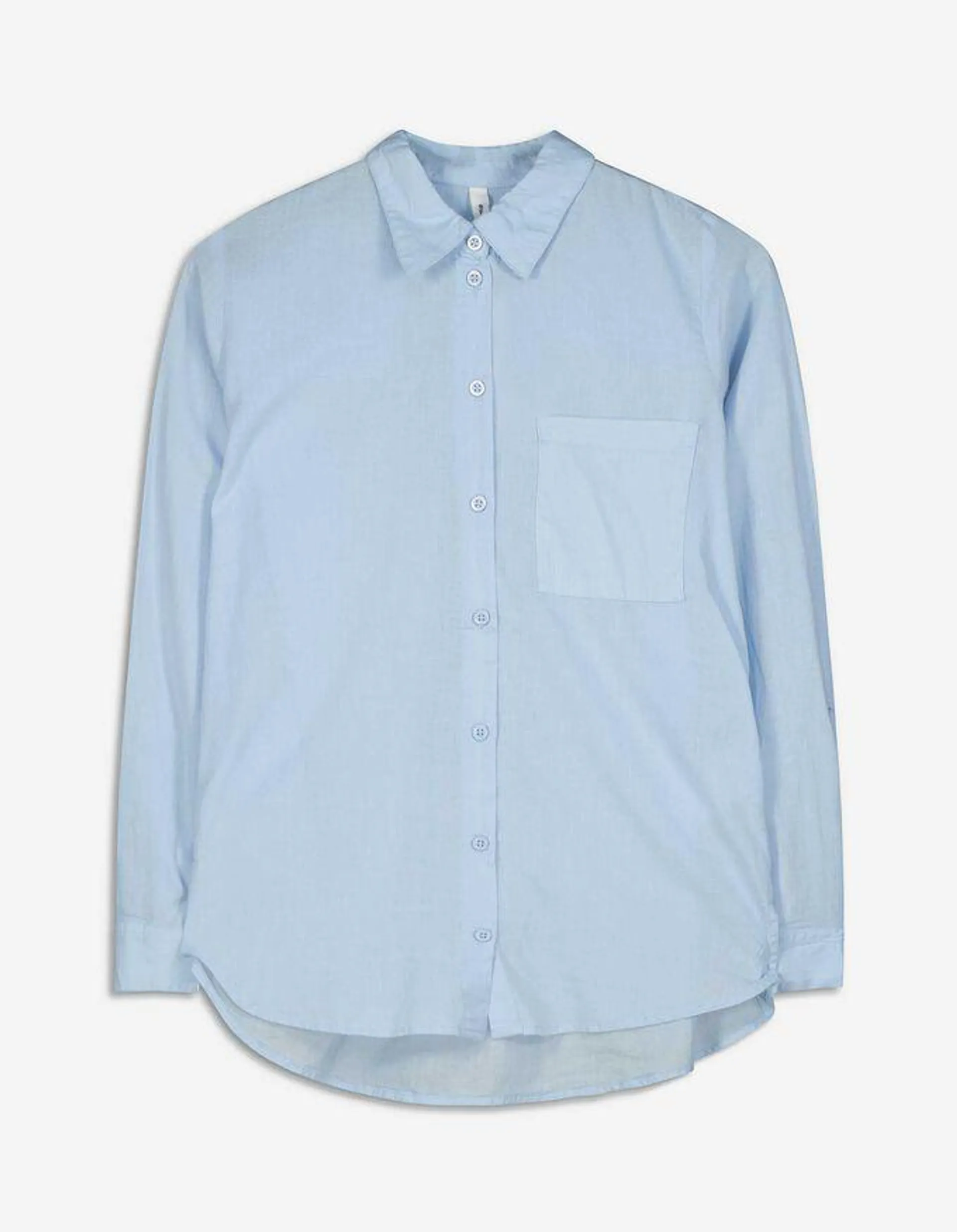 Camicia blusata - Cotone - celeste