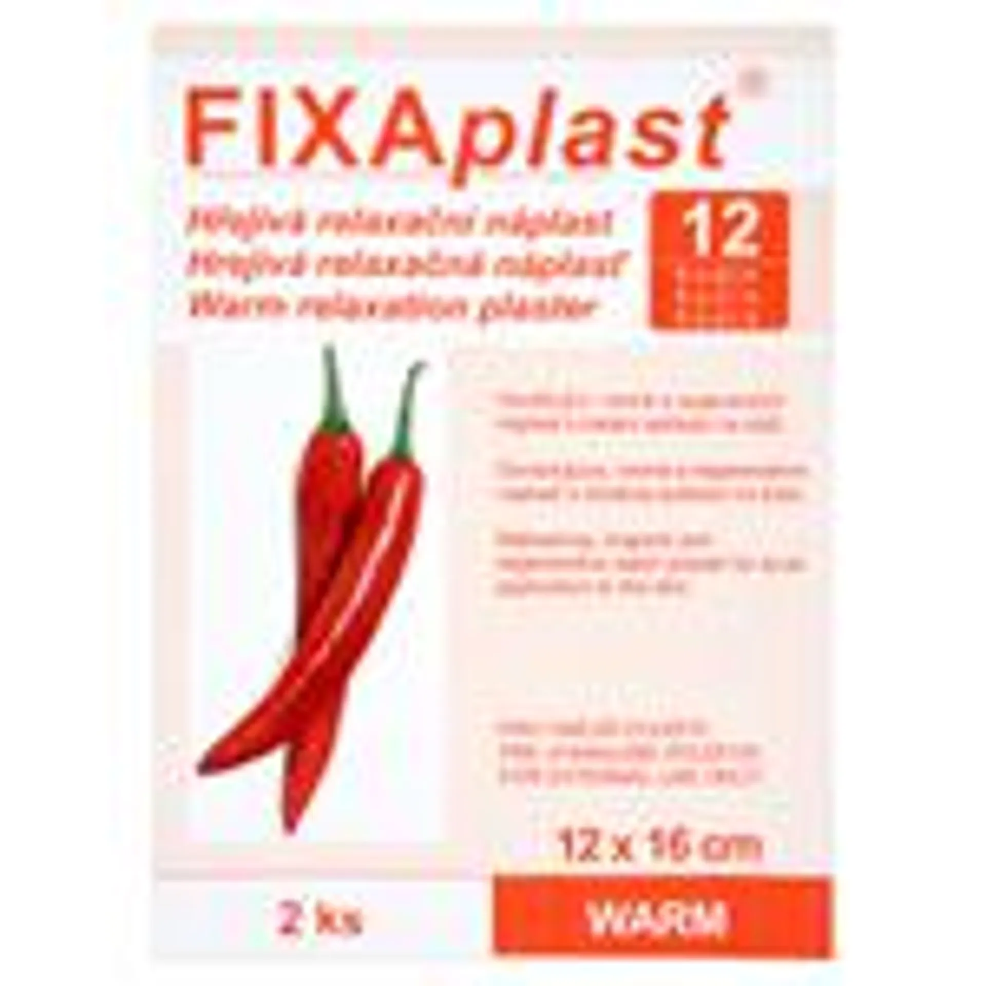 Fixaplast Hřejivá relaxační náplast 2 ks