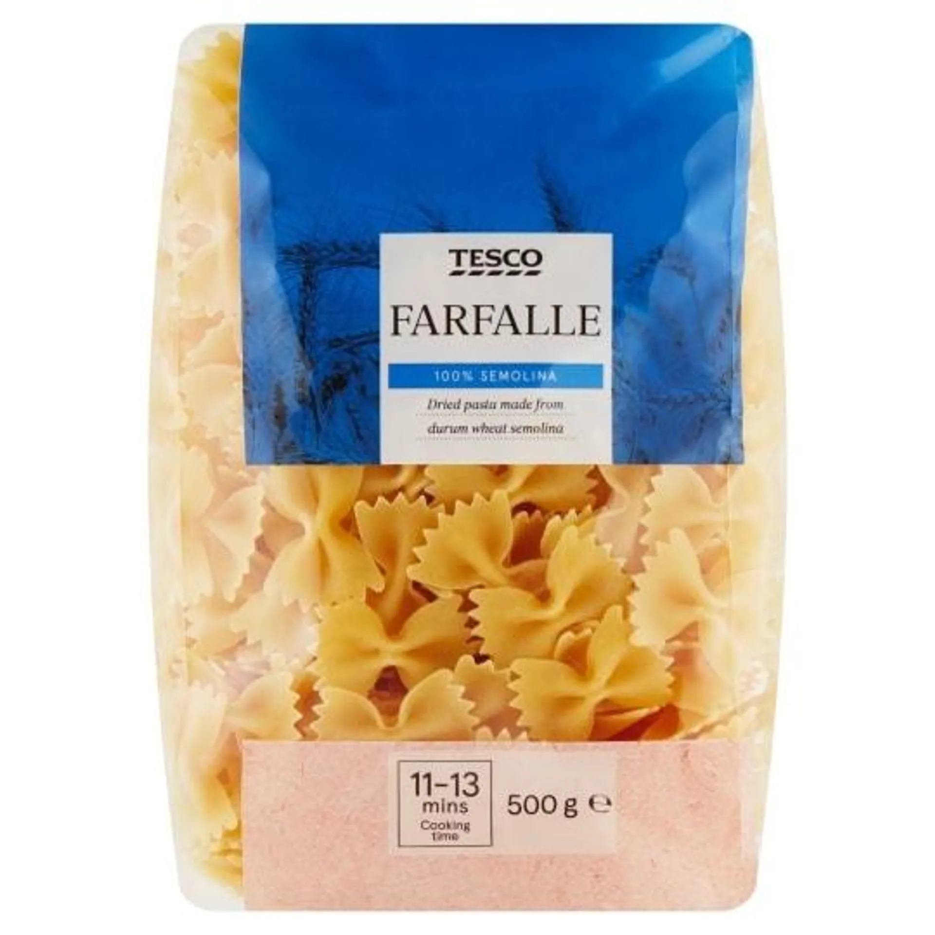 Tesco Farfalle semolinové sušené 500g