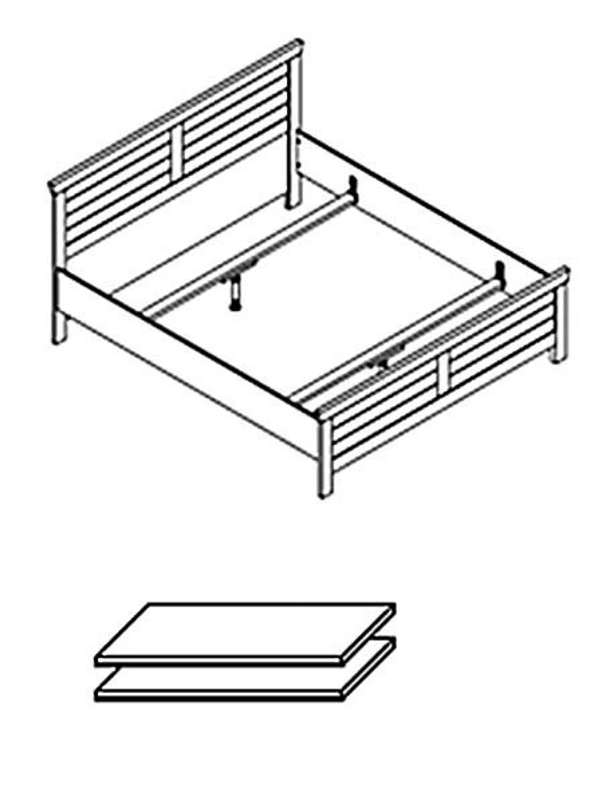 Postel BELLEVUE 180cm anderson pinie