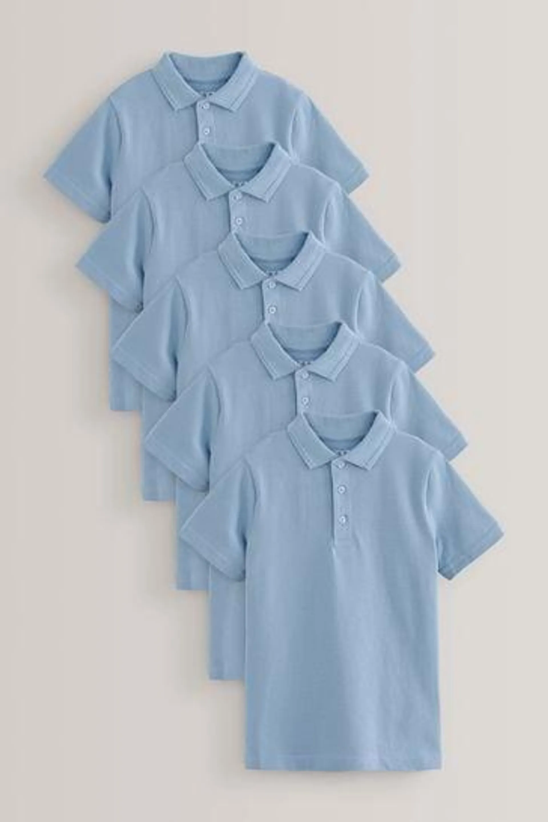 Cotton School Short Sleeve Polo Shirts (3-16 let)