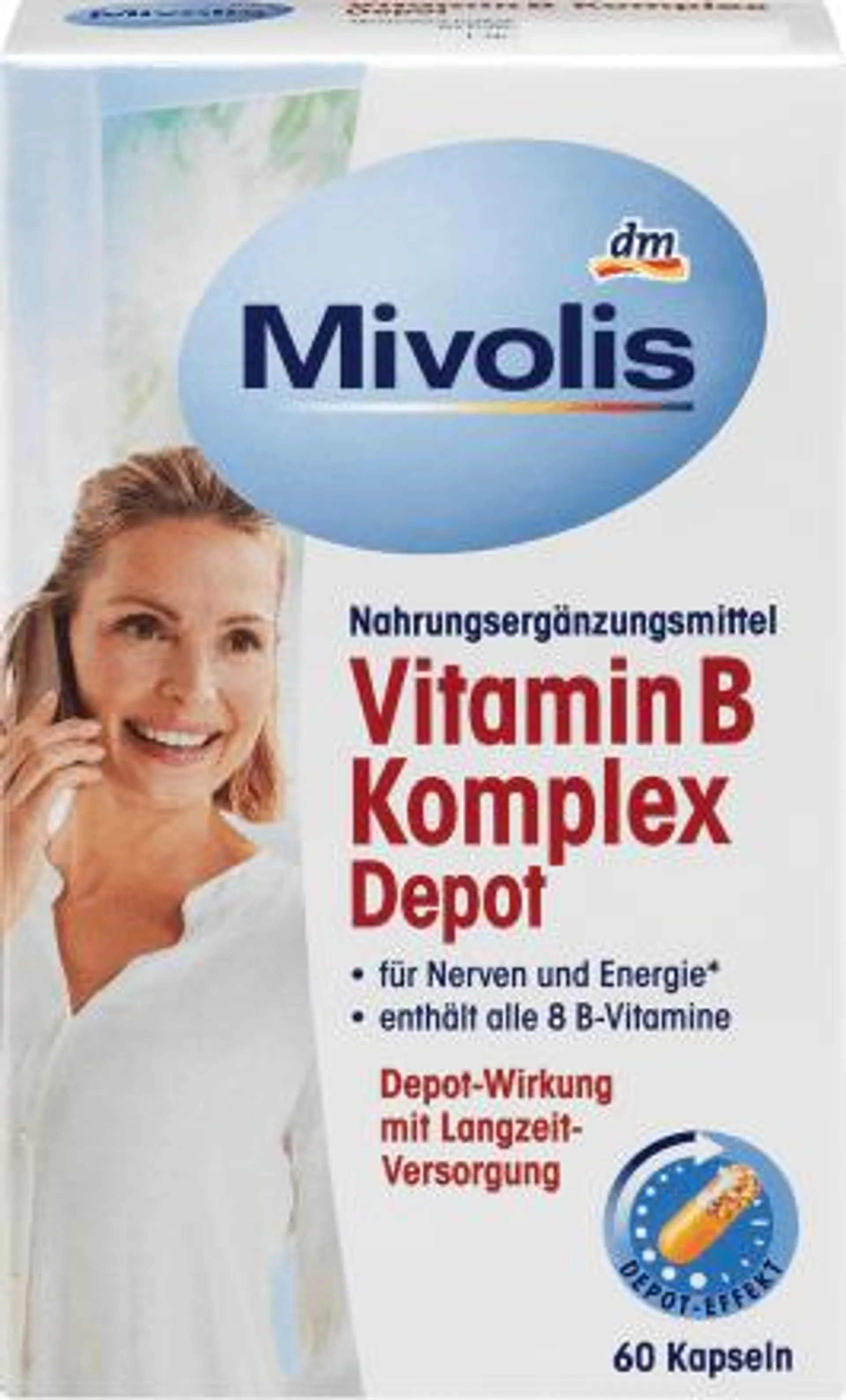 kapsle vitamín B-Komplex s postupným uvolňováním, 33 g