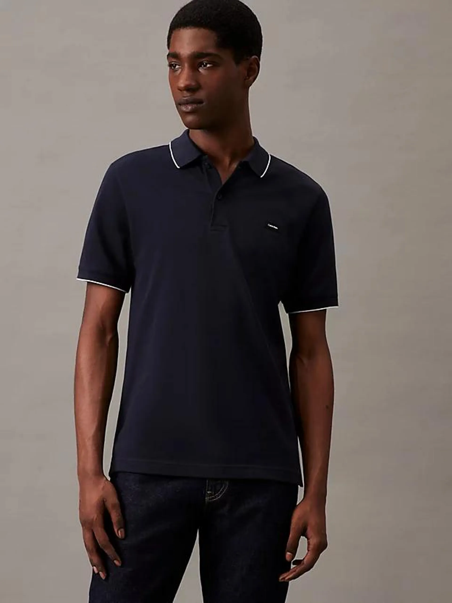 Slim Piqué Tipping Polo Shirt