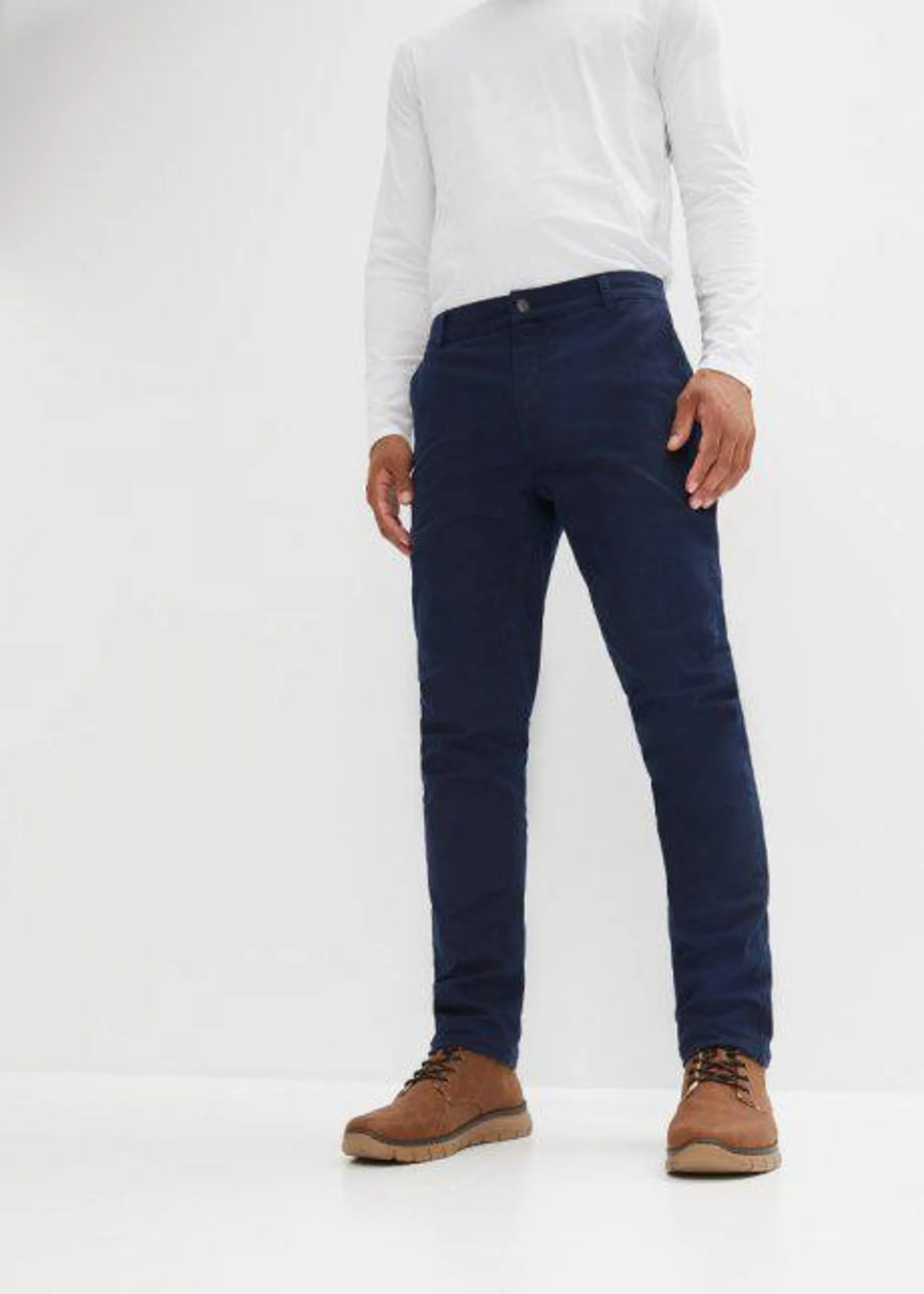 Pantaloni chino termici elasticizzati regular fit, straight