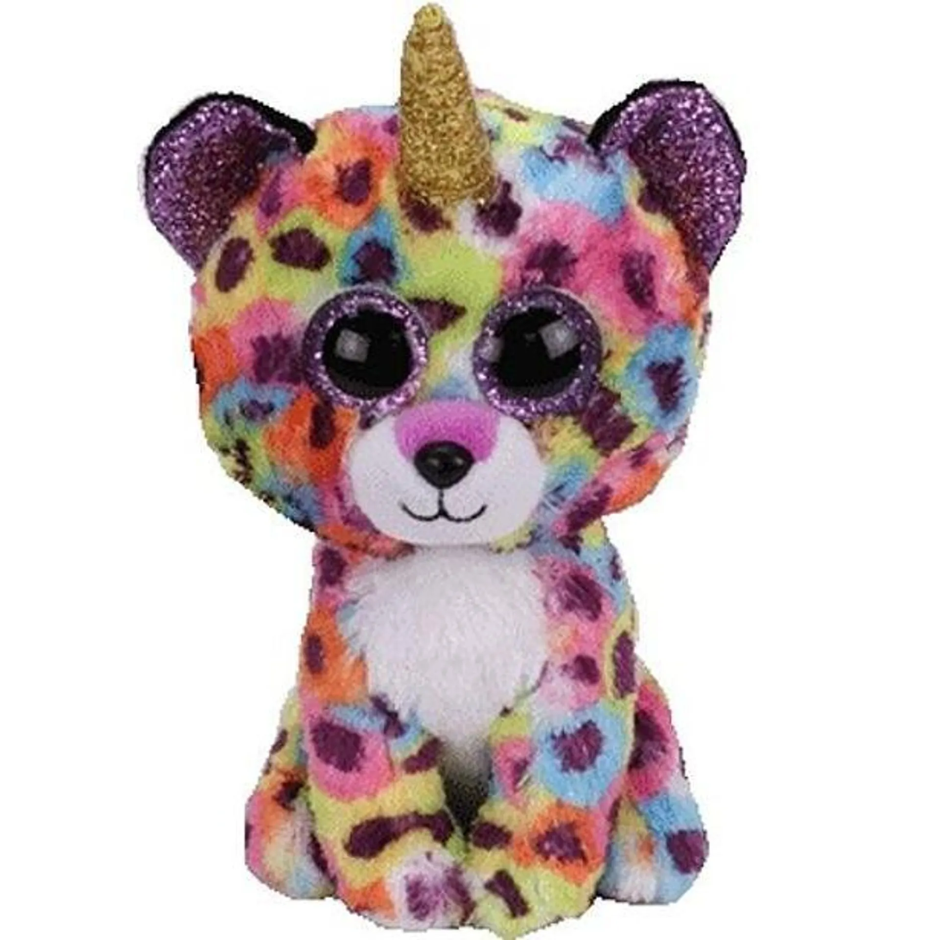 Meteor Beanie Boos GISELLE - duhový leopard s rohem 15 cm