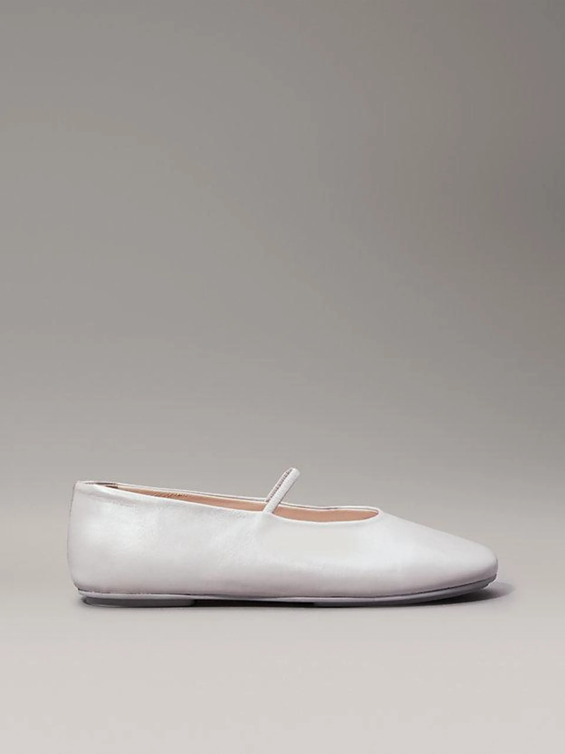 Pearlised Leather Ballerinas