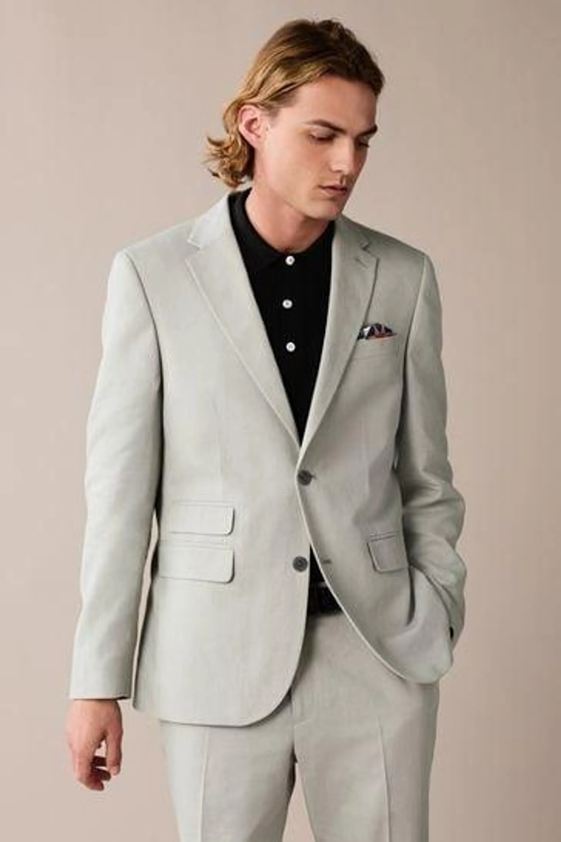 Regular - Fit Linen Blend Suit Jacket