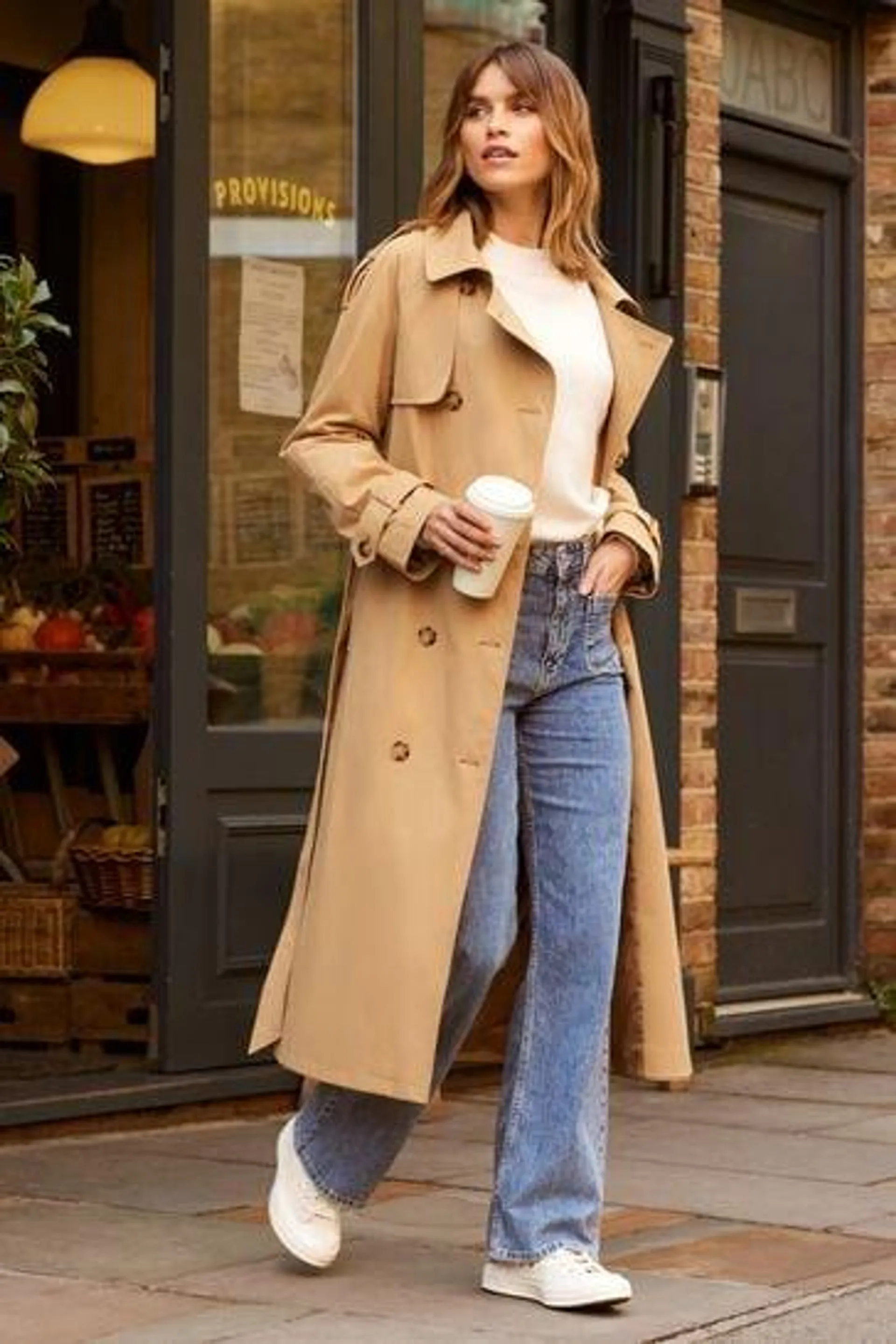 Friends Like These Longline Trench Coat